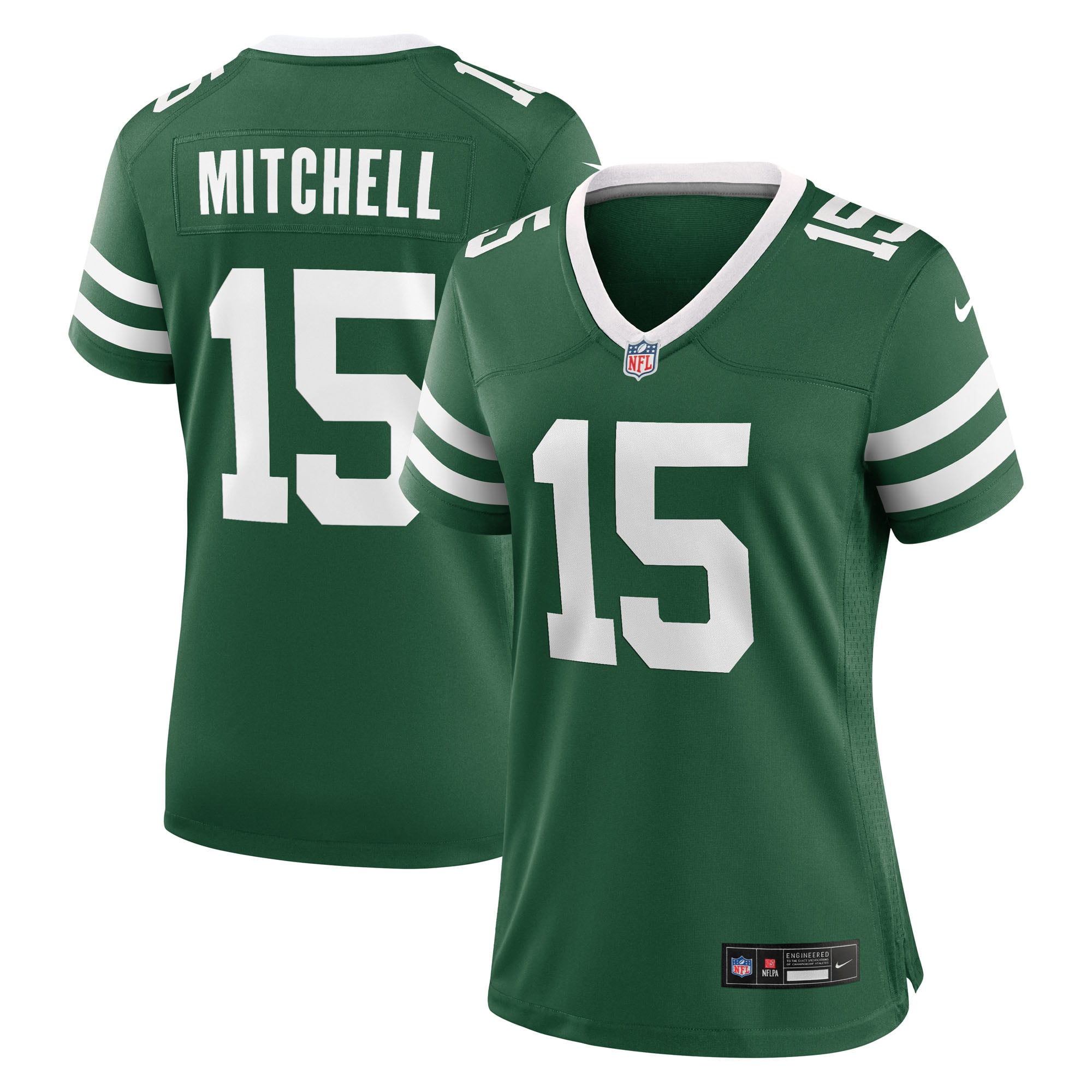 Women's New York Jets Adonai Mitchell Legacy Green Team Game Jersey