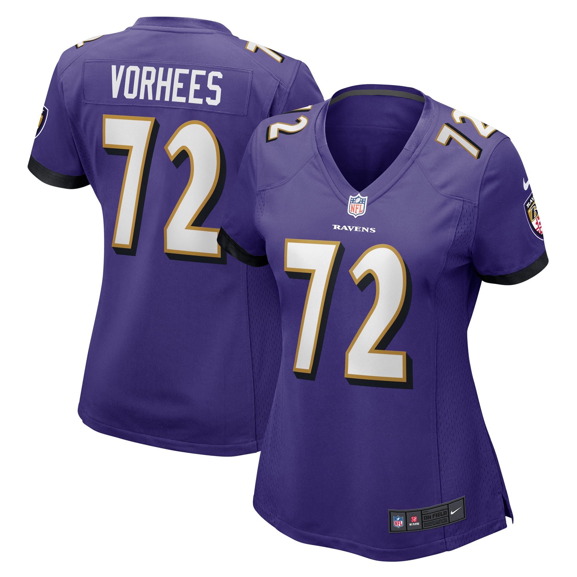 Women's Baltimore Ravens Andrew Vorhees Purple Game Jersey