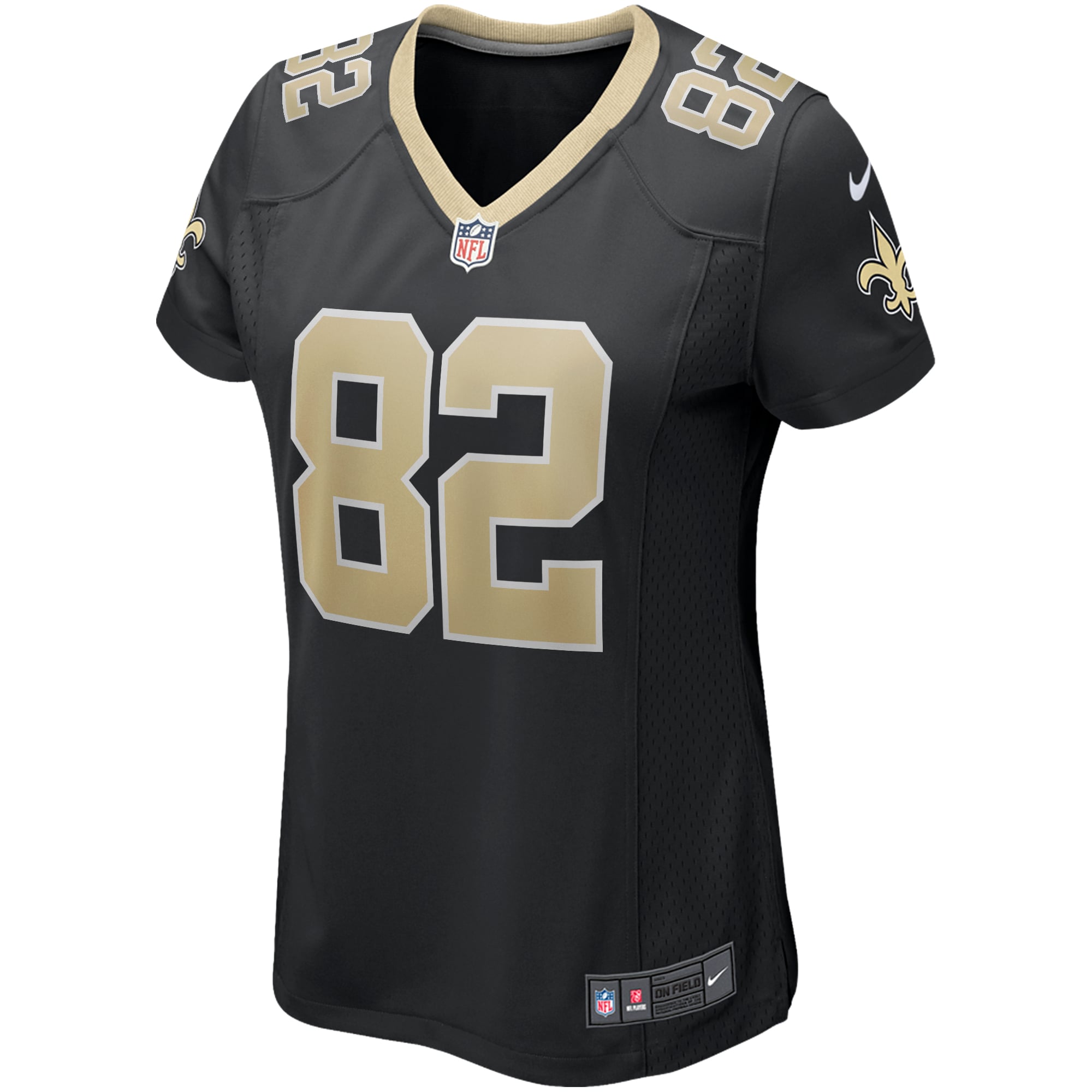 Women's New Orleans Saints Bob Pollard Black Game Retired Player Jersey