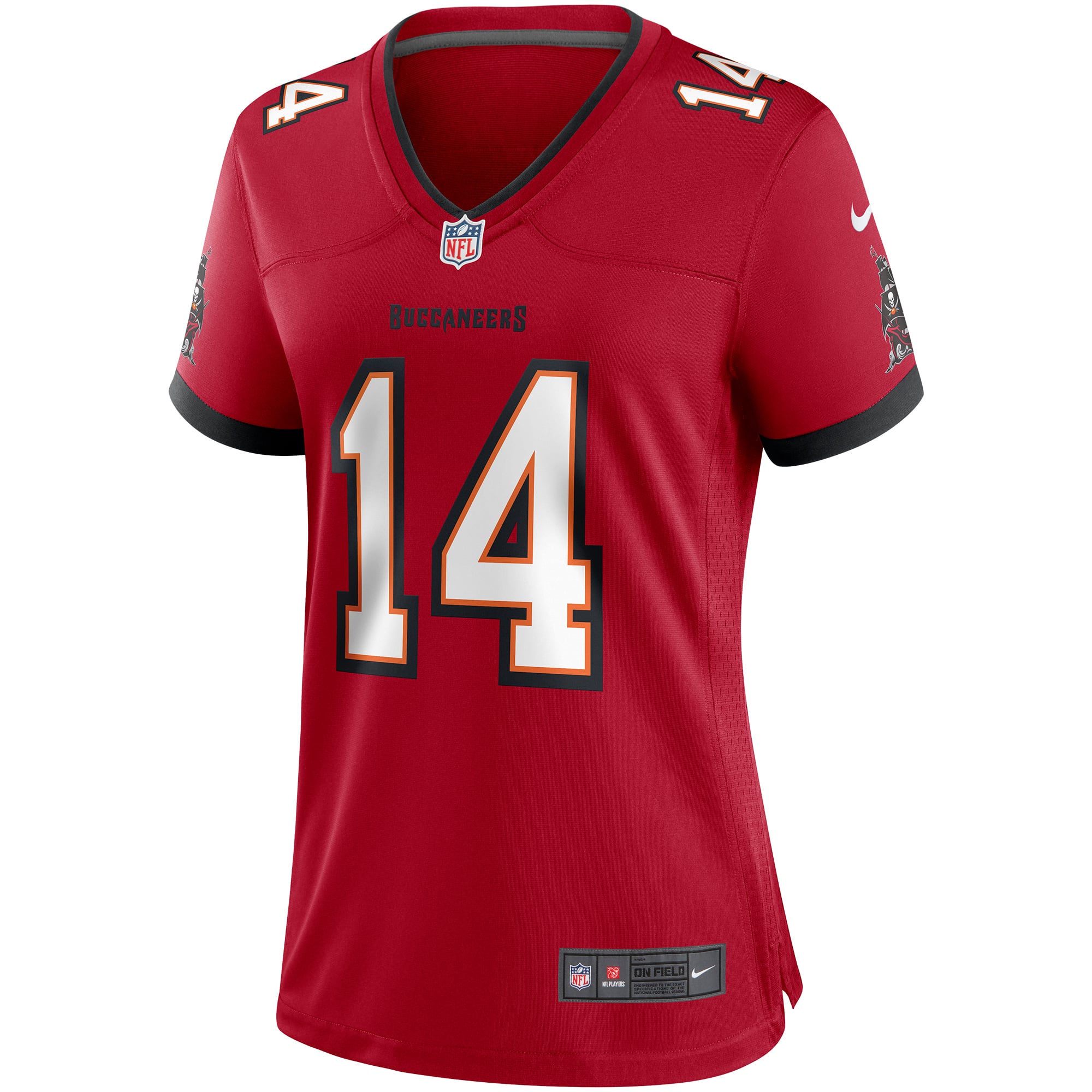 Women's Tampa Bay Buccaneers Brad Johnson Red Game Retired Player Jersey
