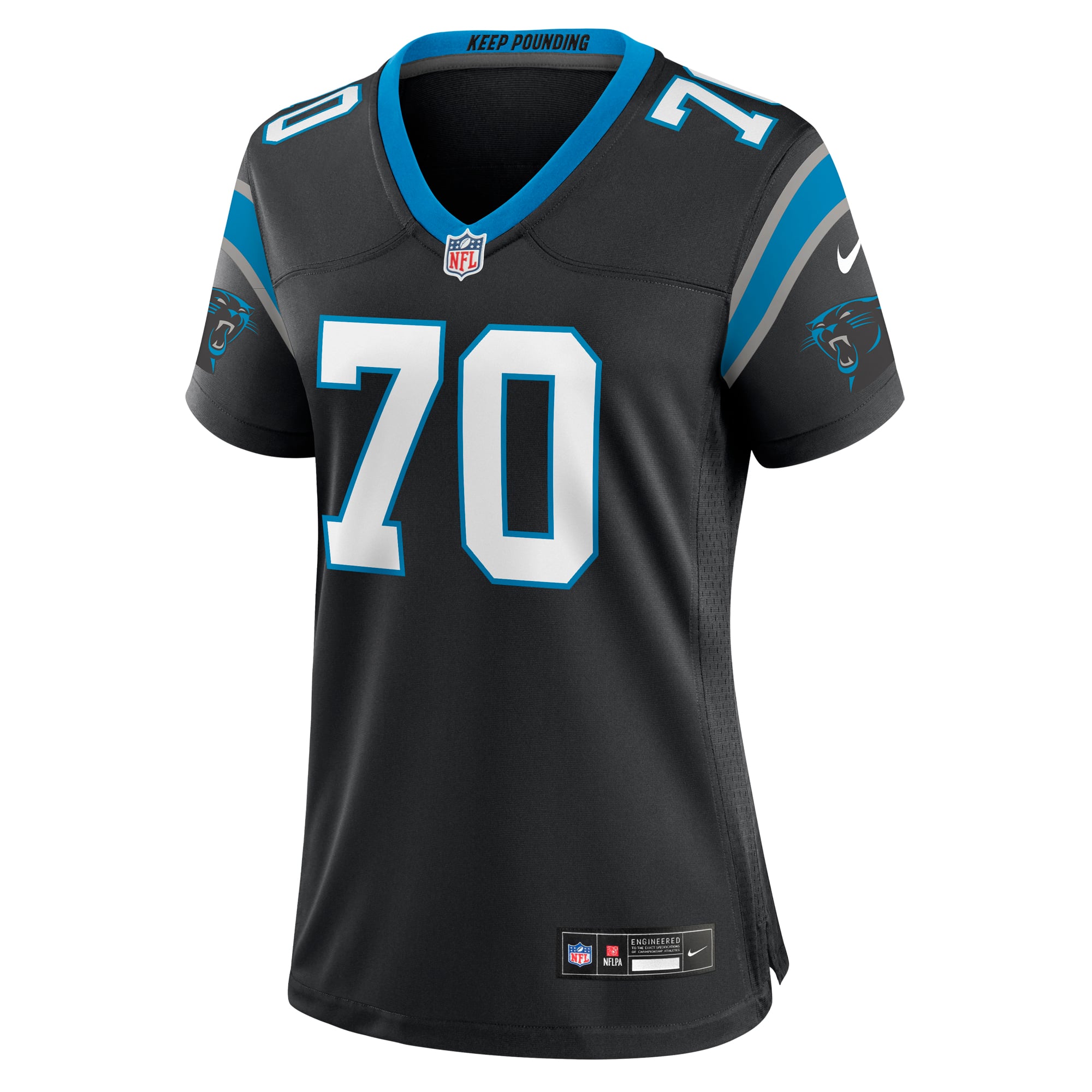 Women's Carolina Panthers Brady Christensen Black Team Game Jersey