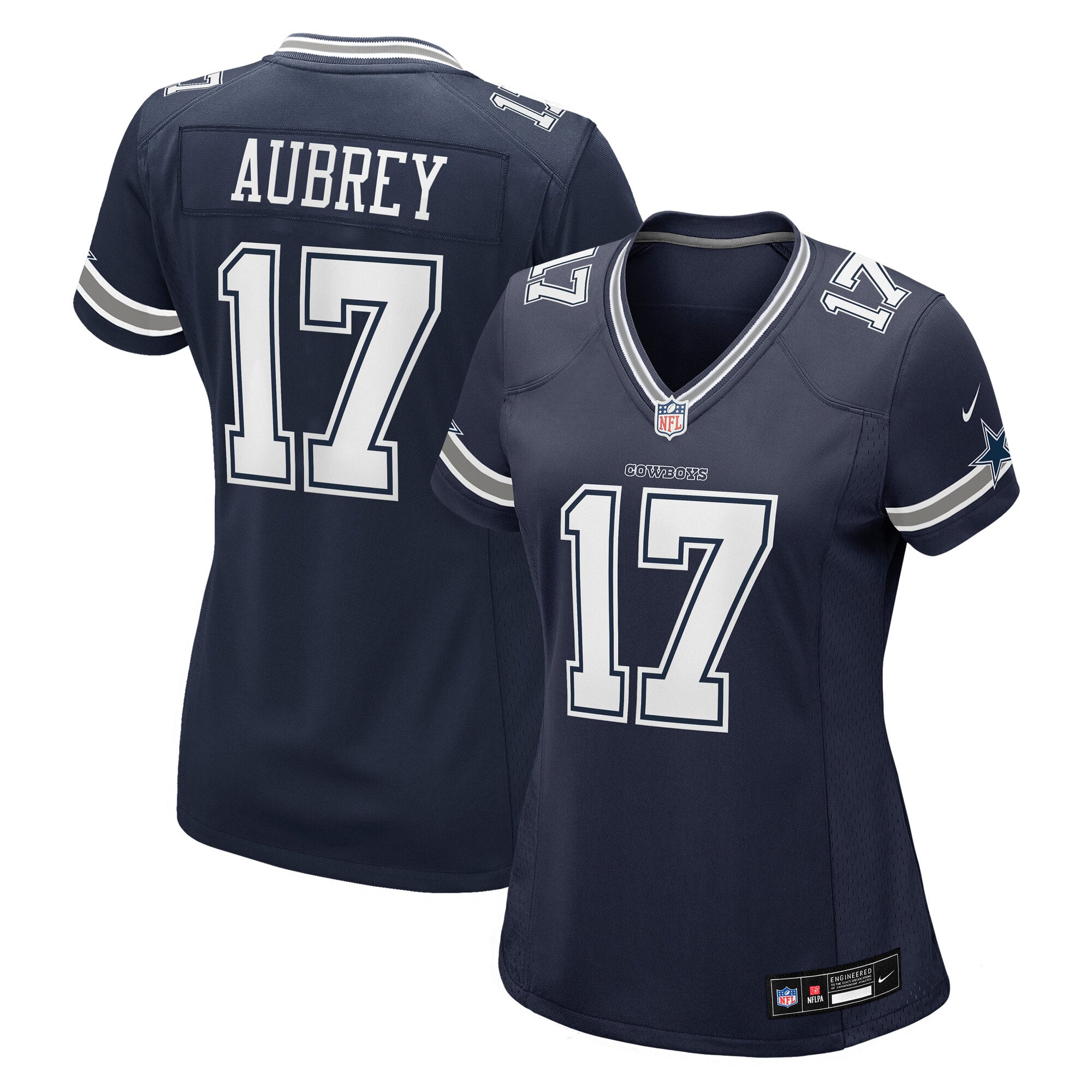 Women's Dallas Cowboys Brandon Aubrey Navy Team Game Jersey