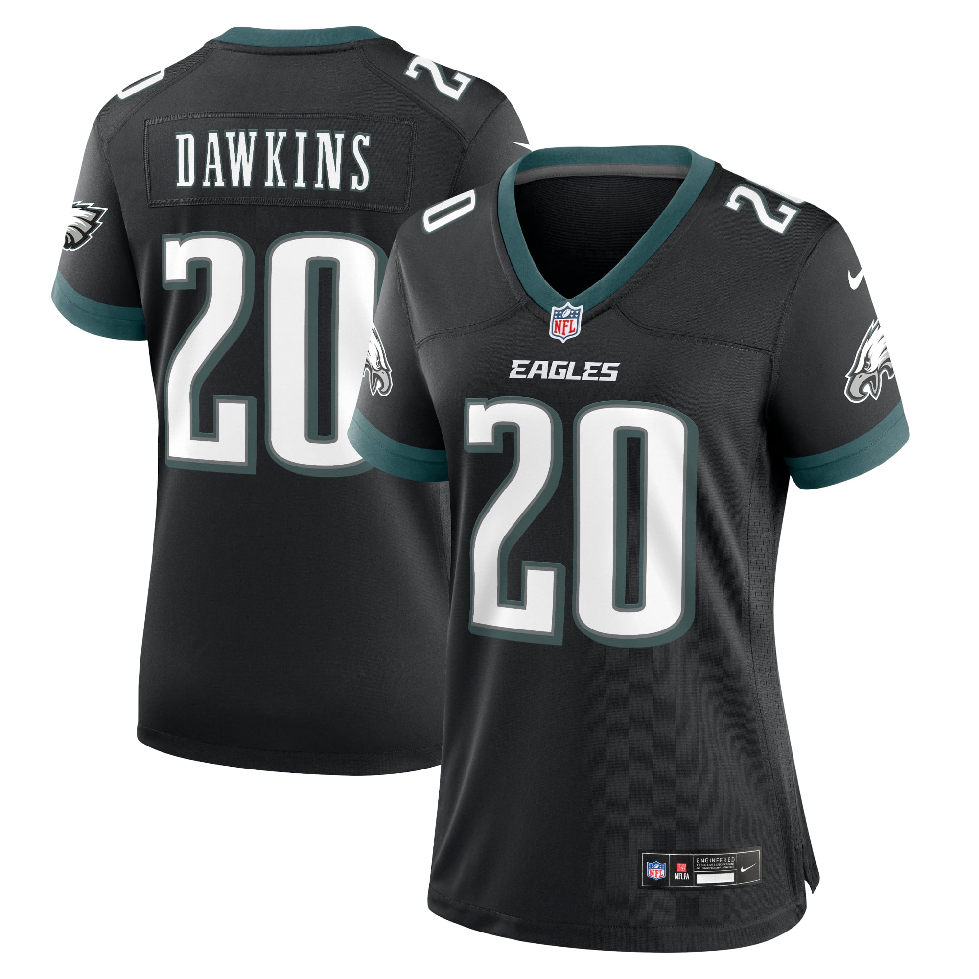 Women's Philadelphia Eagles Brian Dawkins Black Alternate Game Jersey