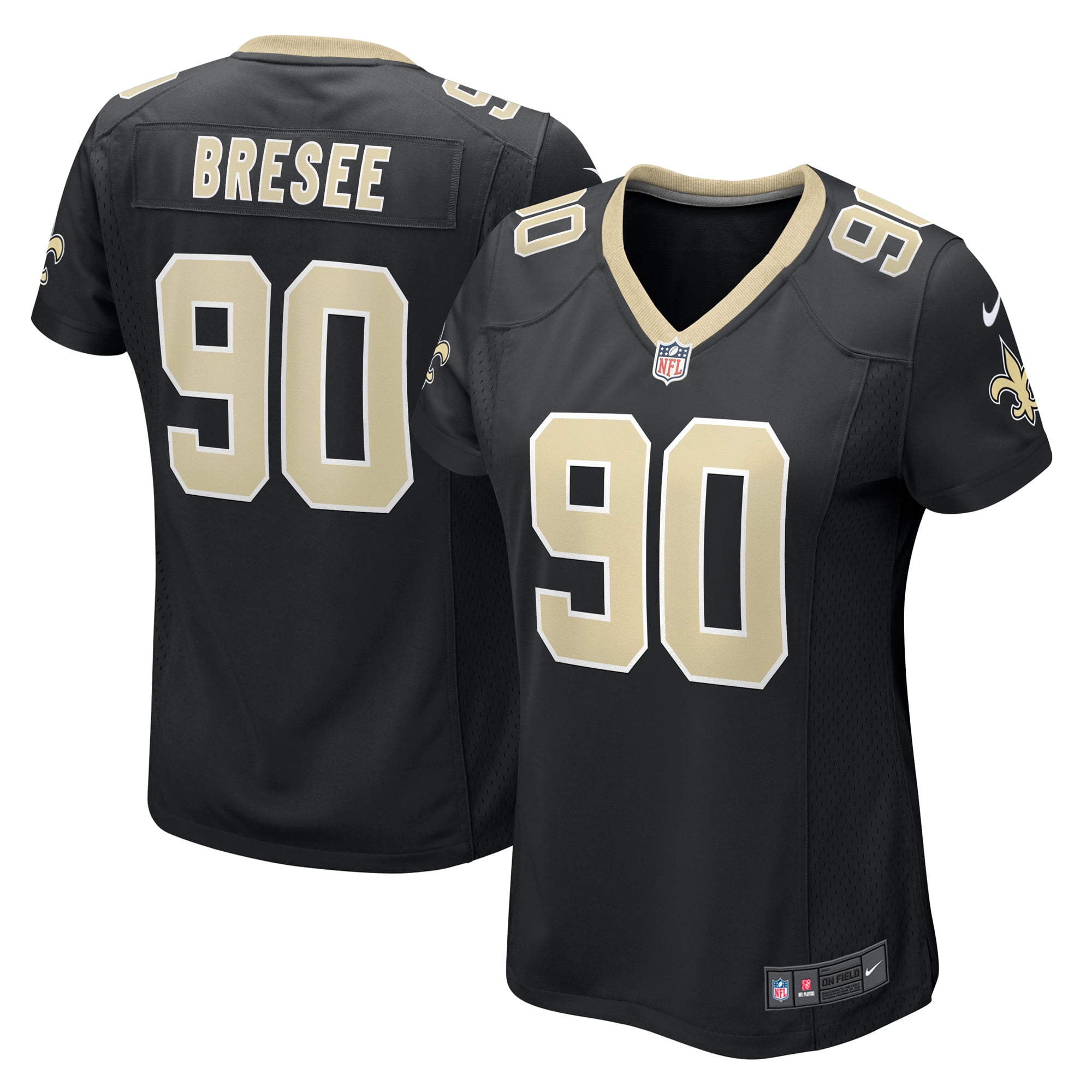 Women's New Orleans Saints Bryan Bresee Black Game Jersey