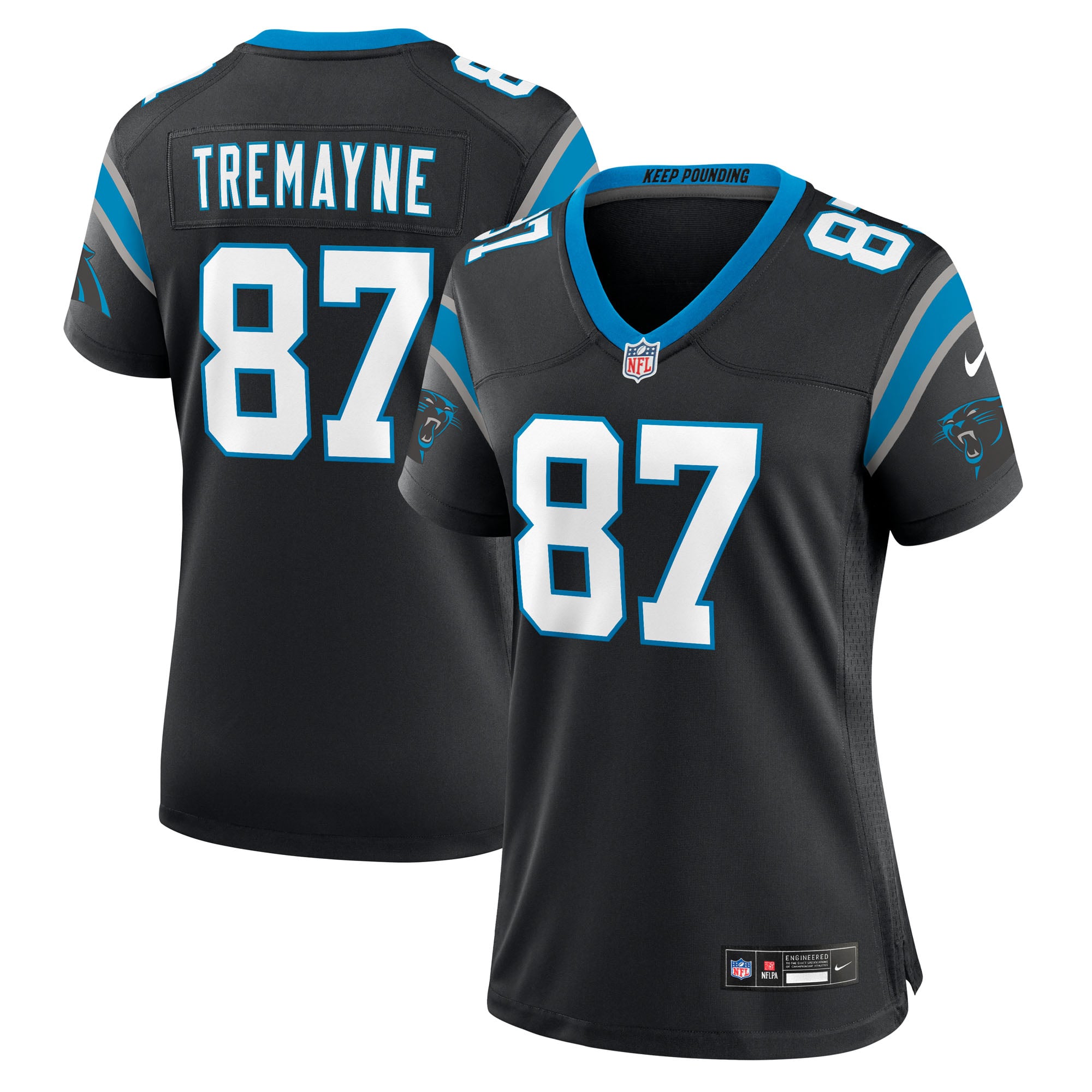 Women's Carolina Panthers Brycen Tremayne Black Team Game Jersey
