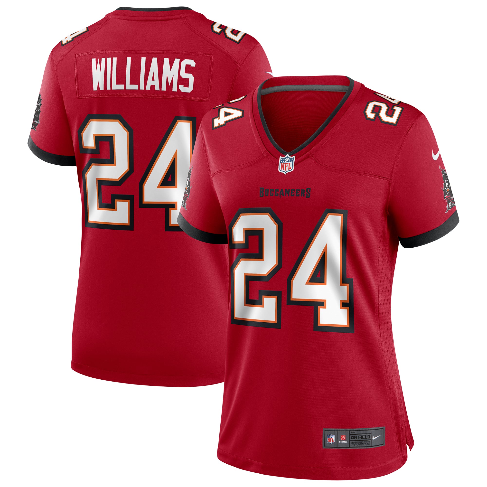 Women's Tampa Bay Buccaneers Cadillac Williams Red Game Retired Player Jersey