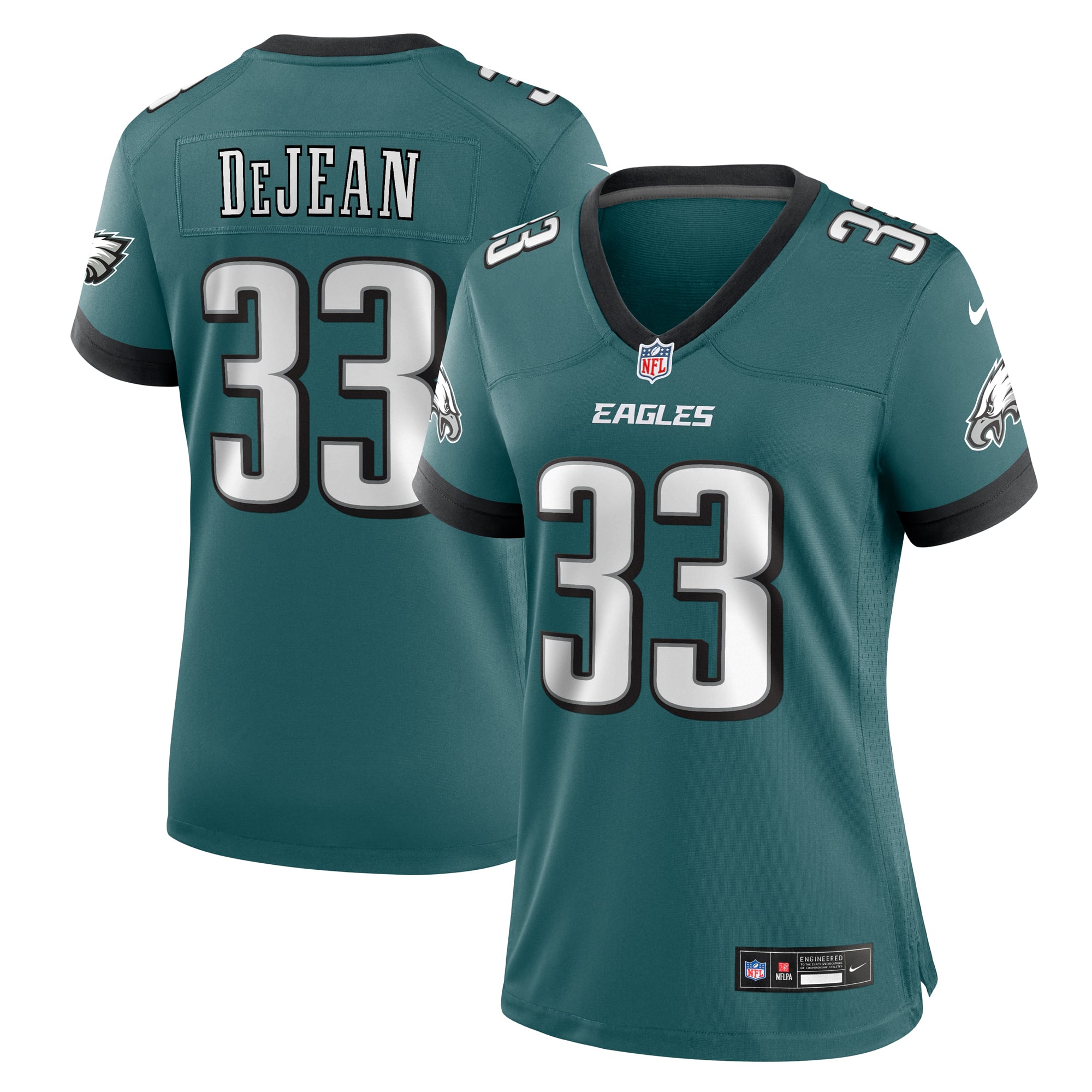 Women's Philadelphia Eagles Cooper DeJean Midnight Green Team Game Jersey
