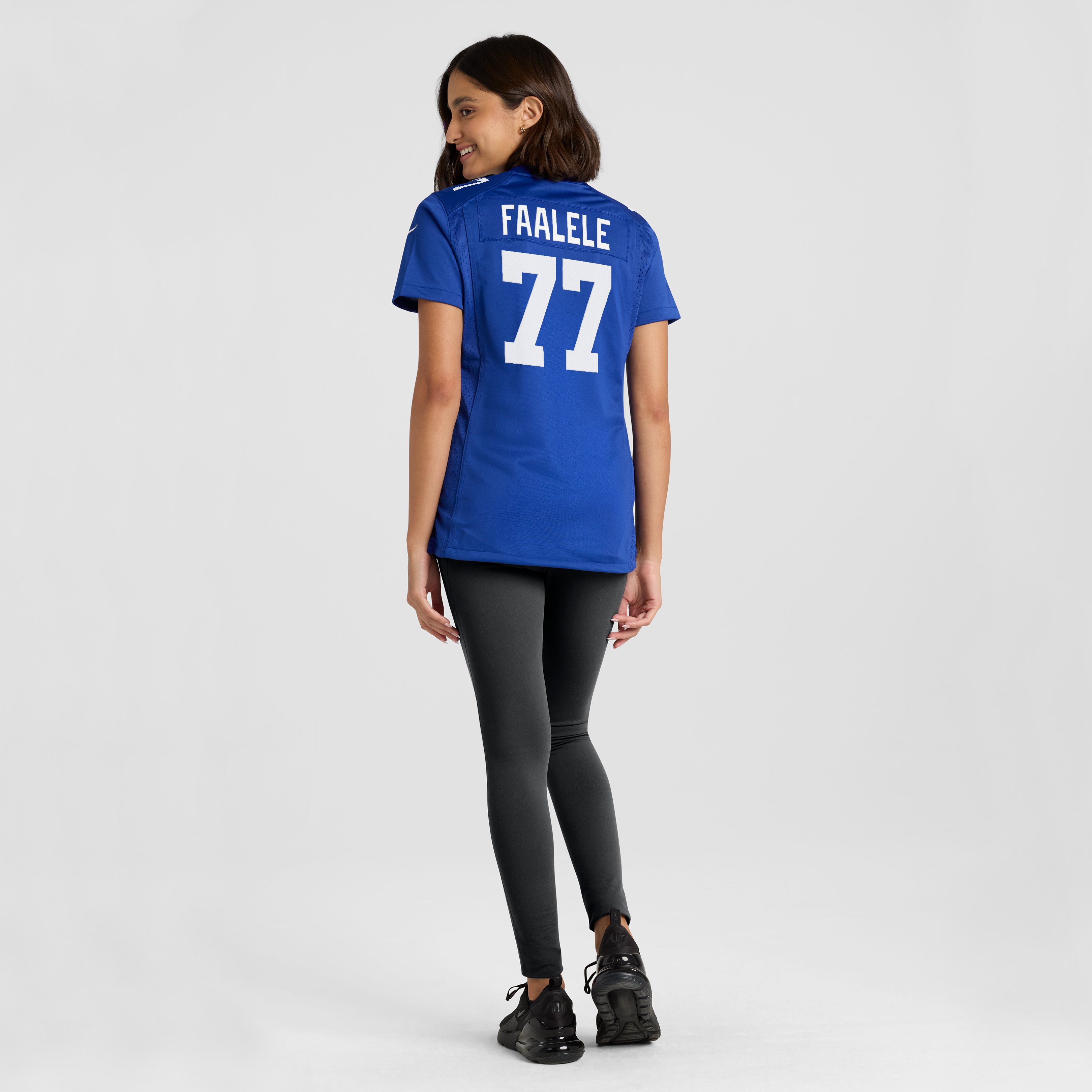Women's New York Giants Daniel Faalele Royal Team Game Jersey