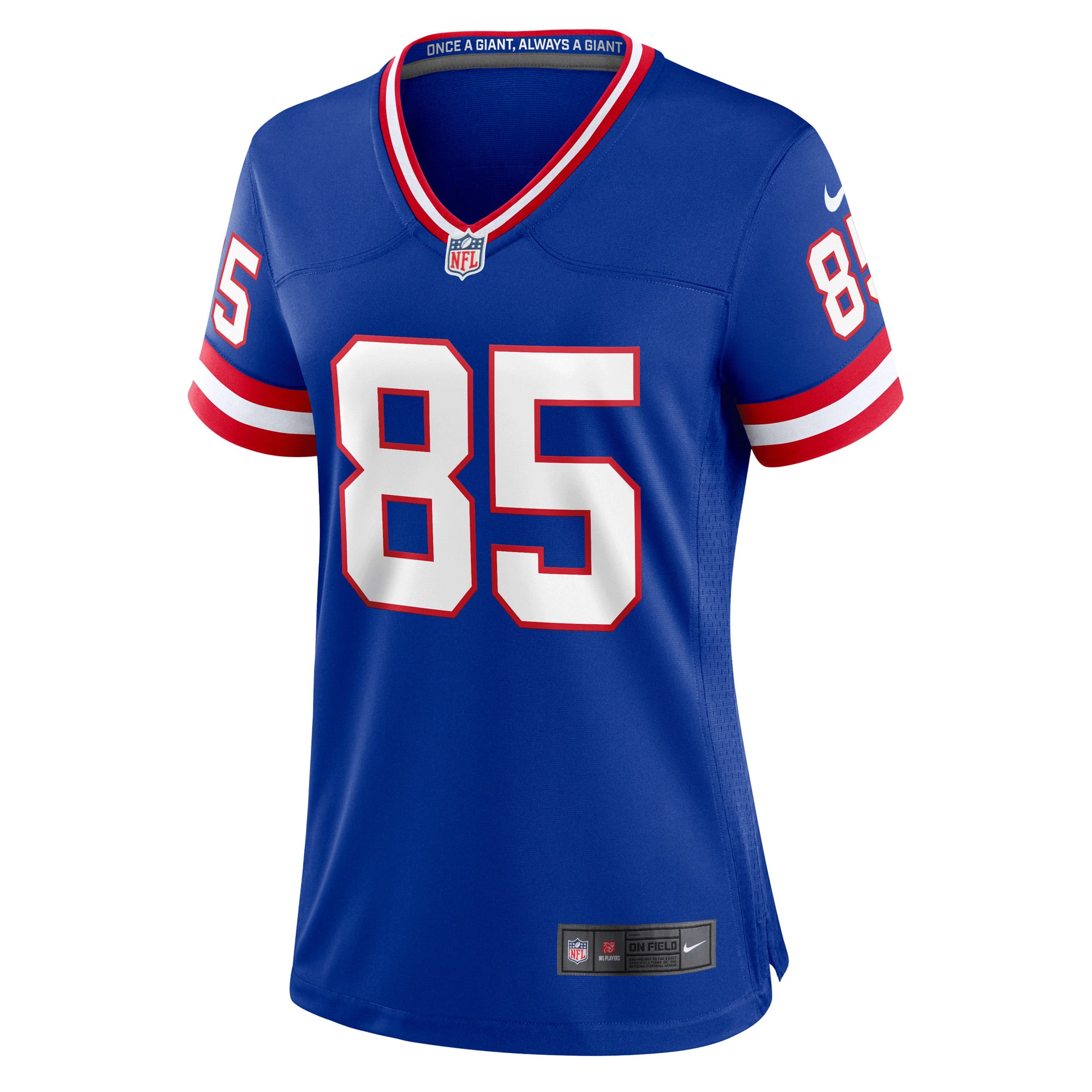 Women's New York Giants David Tyree Royal Classic Retired Player Game Jersey