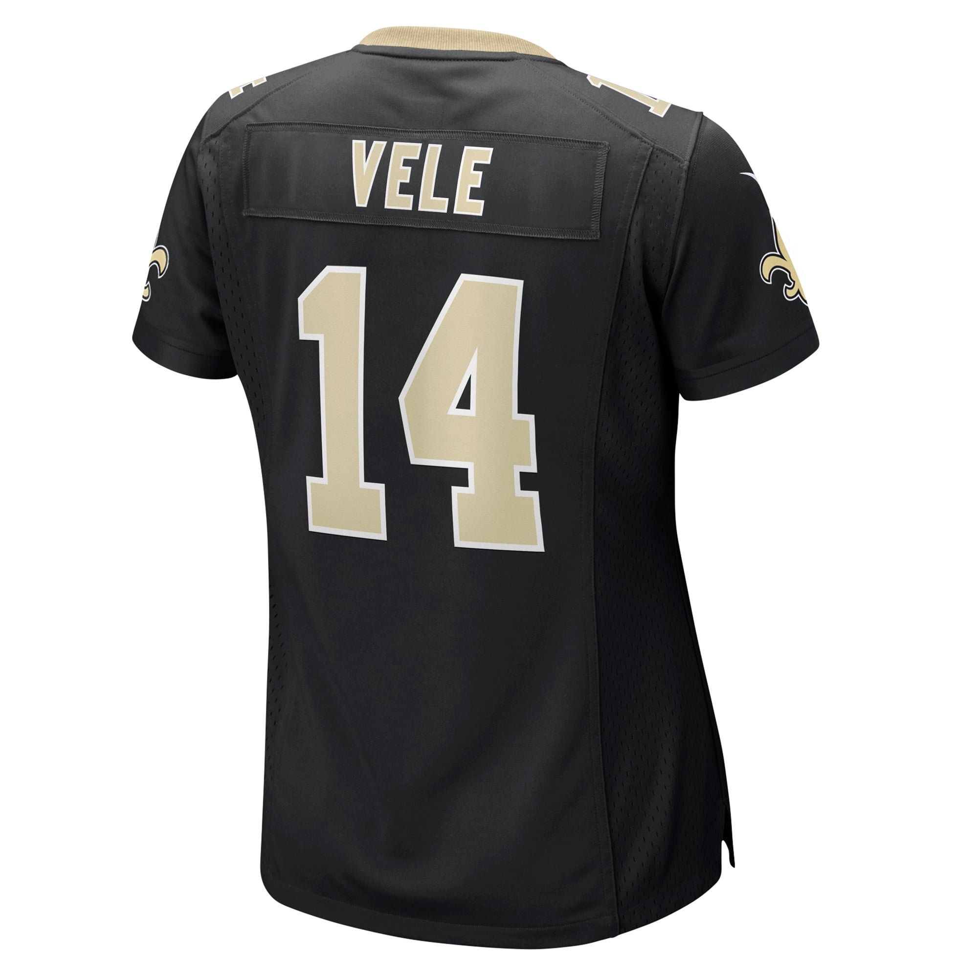 Women's New Orleans Saints Devaughn Vele Black Team Game Jersey