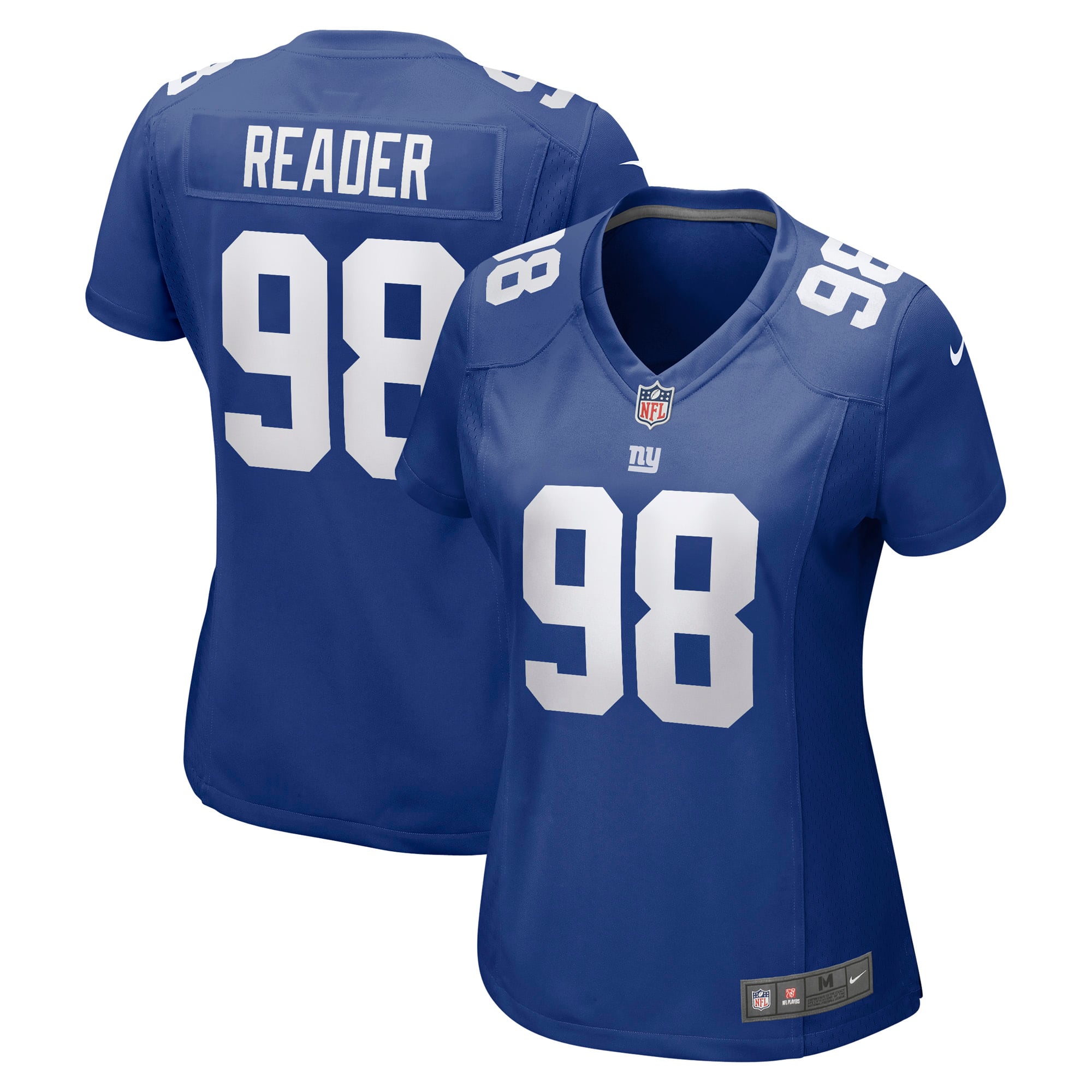 Women's New York Giants D.J. Reader Royal Team Game Jersey