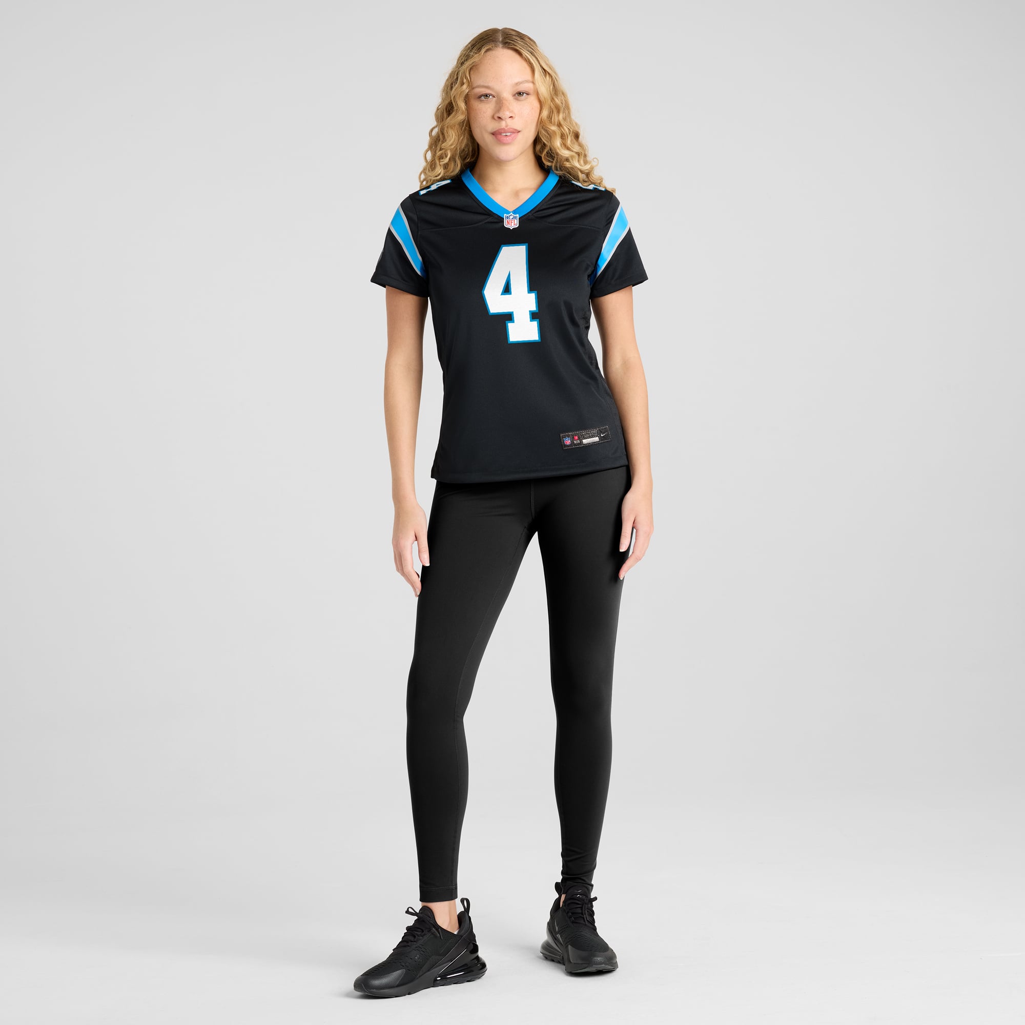 Women's Carolina Panthers Eddy Pineiro Black Team Game Jersey