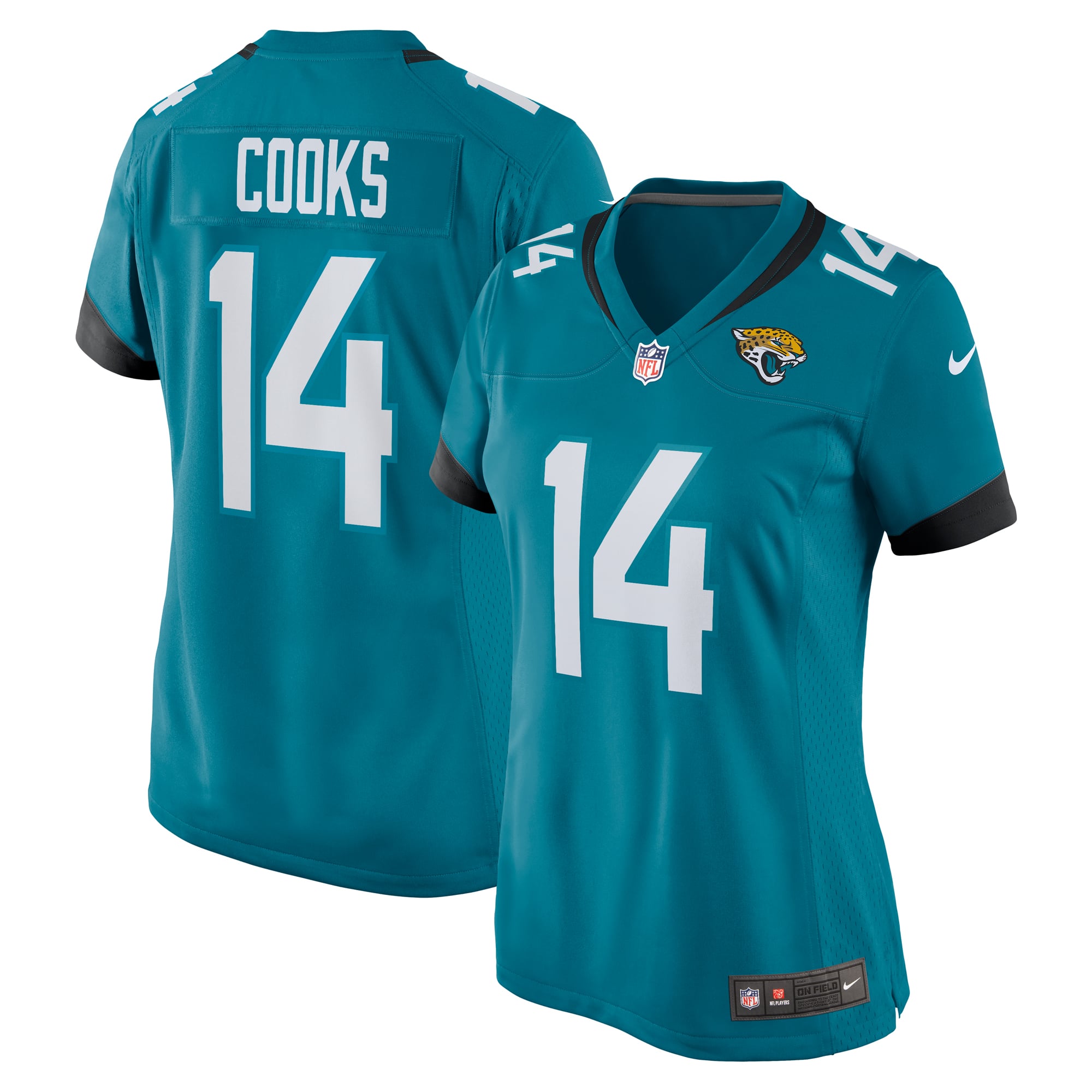 Women's Jacksonville Jaguars Elijah Cooks Teal Team Game Jersey