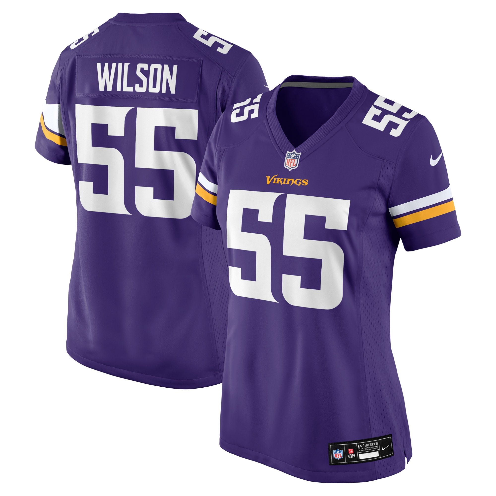Women's Minnesota Vikings Eric Wilson Purple Team Game Jersey