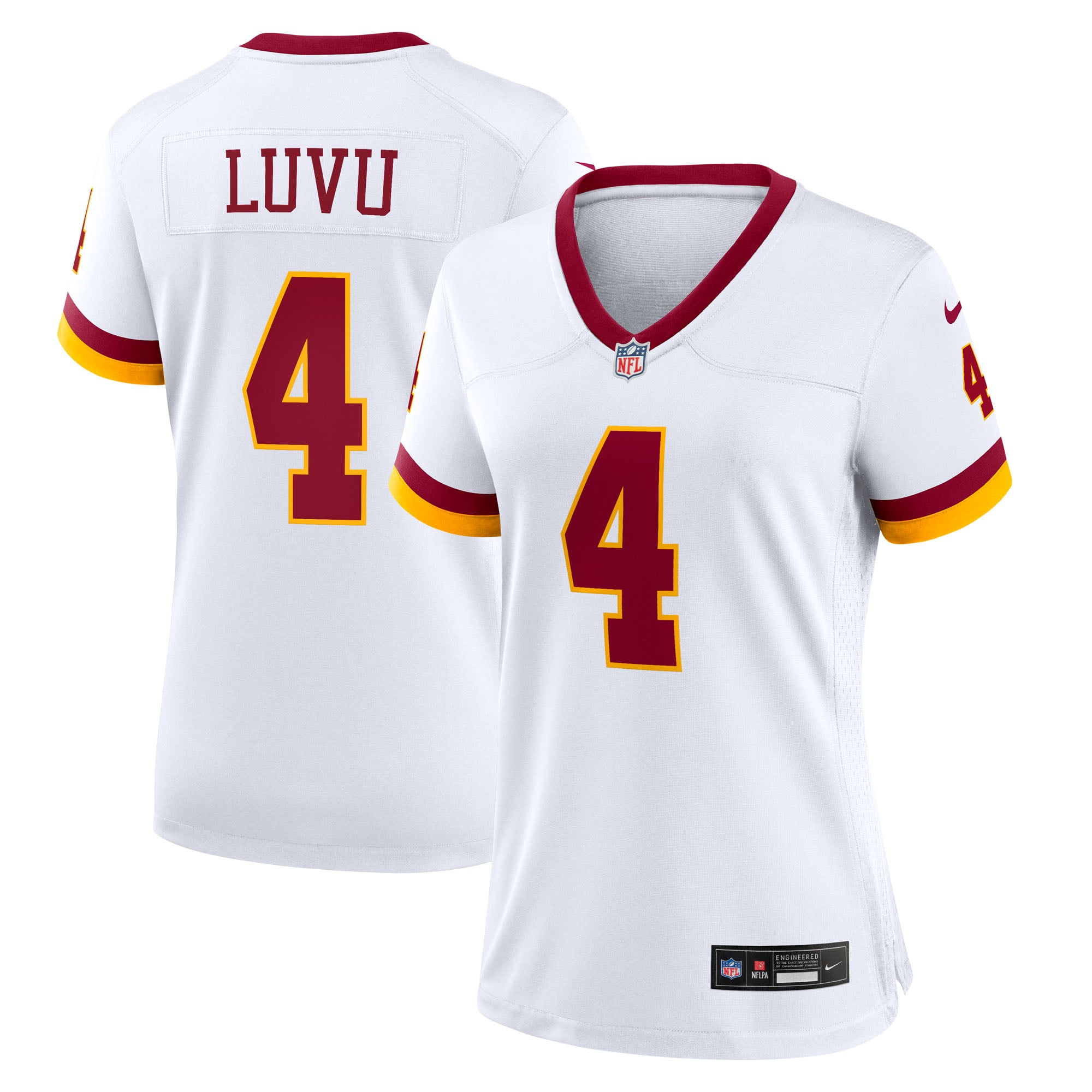 Women's Washington Commanders Frankie Luvu White Game Super Bowl Era Jersey