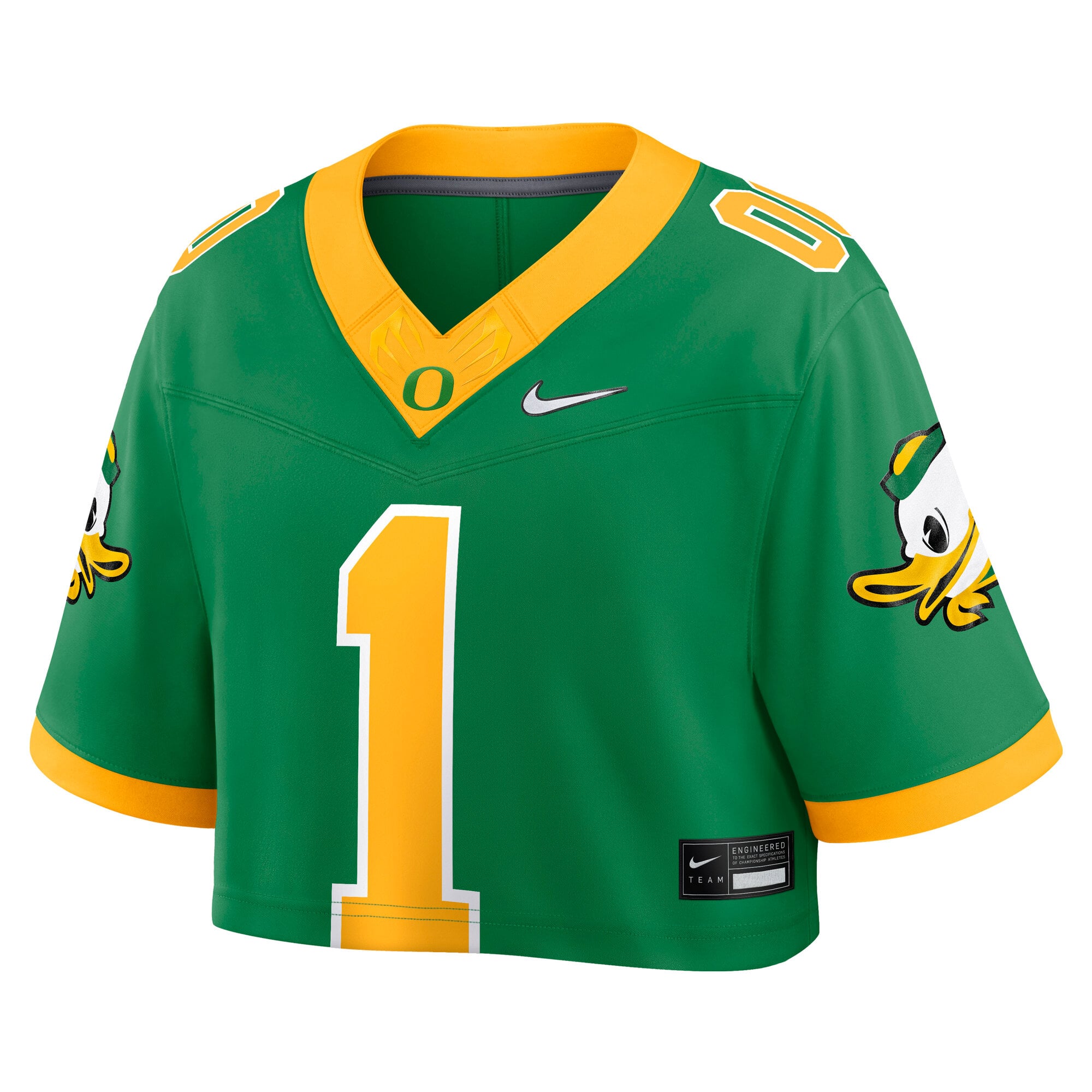 Women's Green Oregon Ducks Game Crop Top Jersey