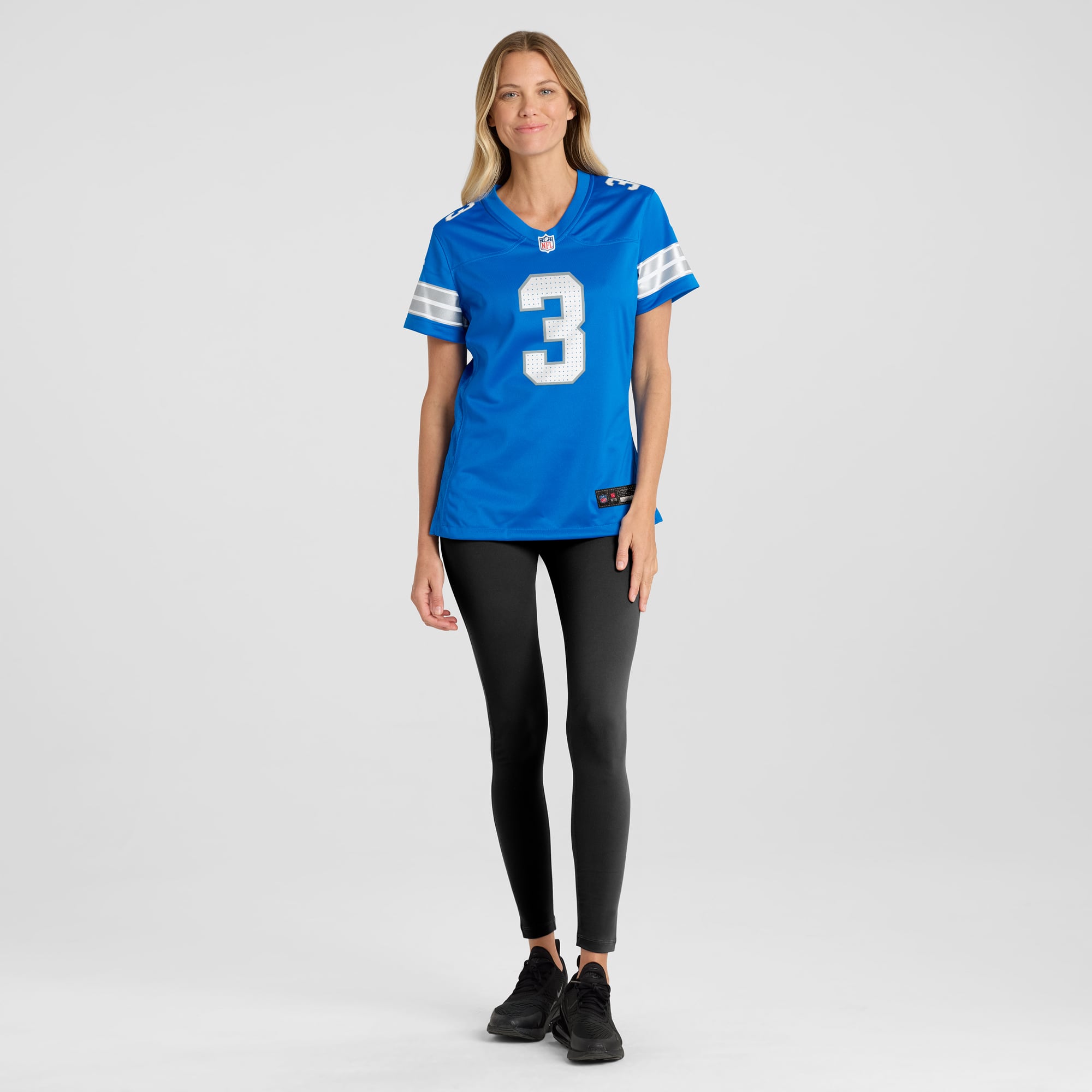 Women's Detroit Lions Jack Fox Blue Team Game Jersey