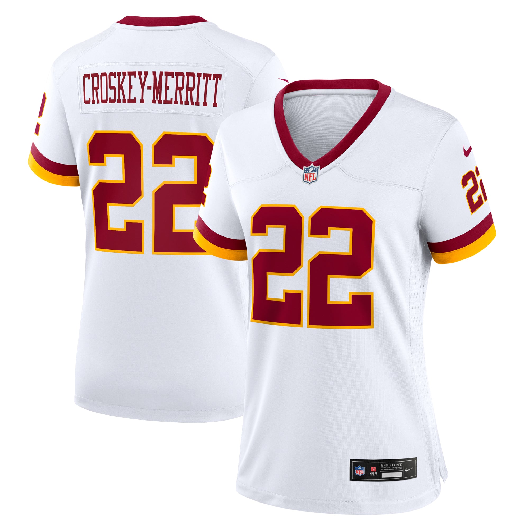 Women's Washington Commanders Jacory Croskey-Merritt White Game Super Bowl Era Jersey