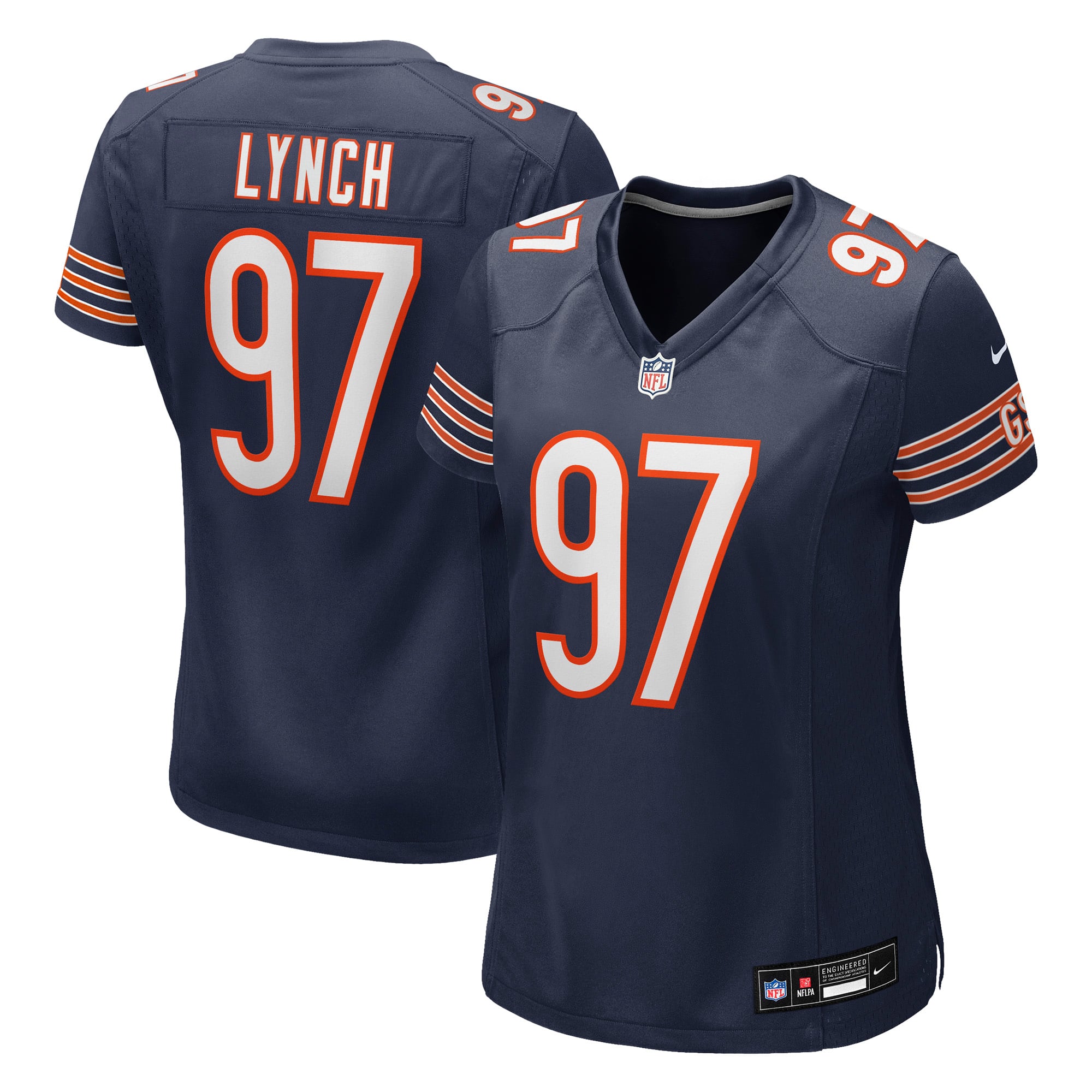 Women's Chicago Bears James Lynch Navy Team Game Jersey