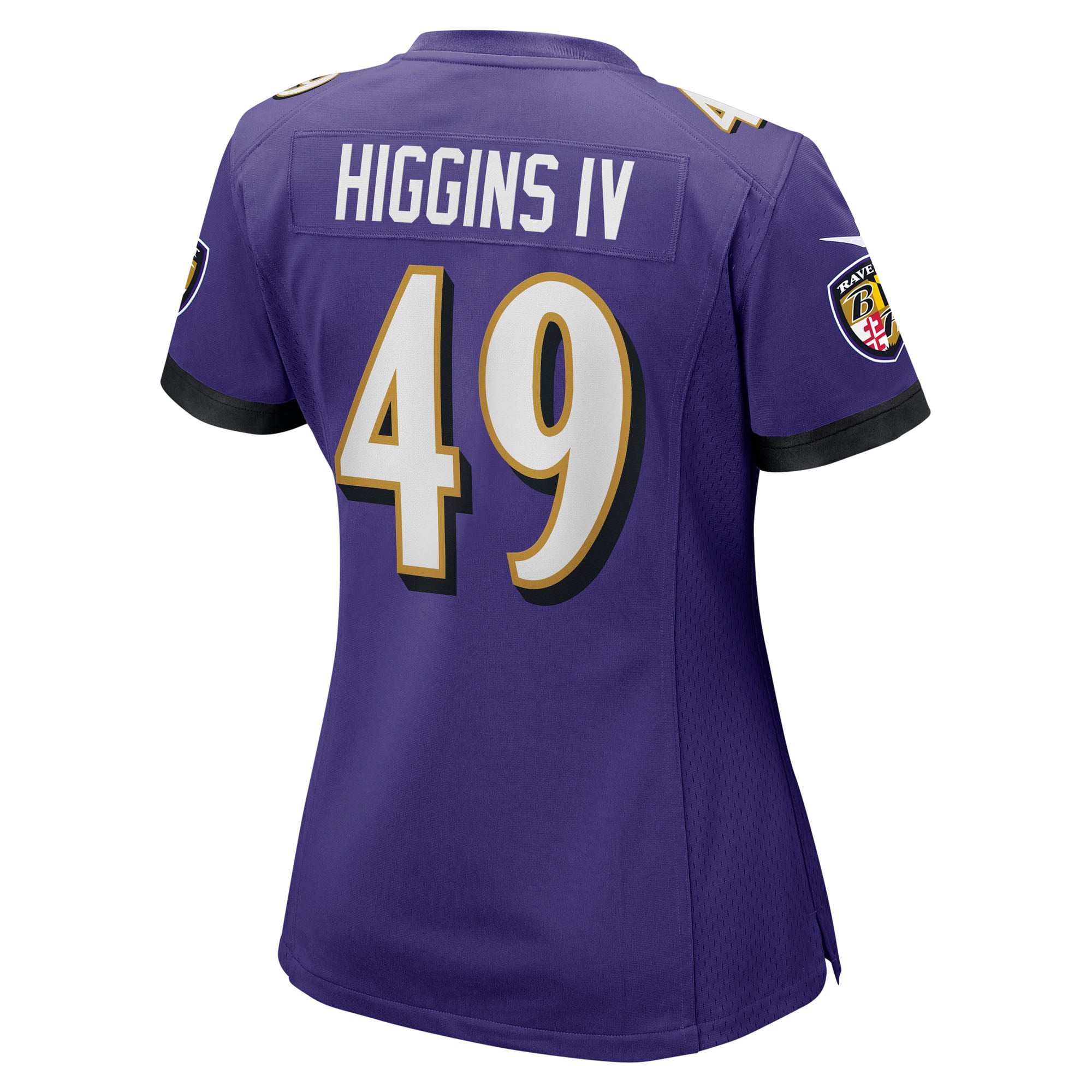 Women's Baltimore Ravens Jay Higgins IV Purple Team Game Jersey