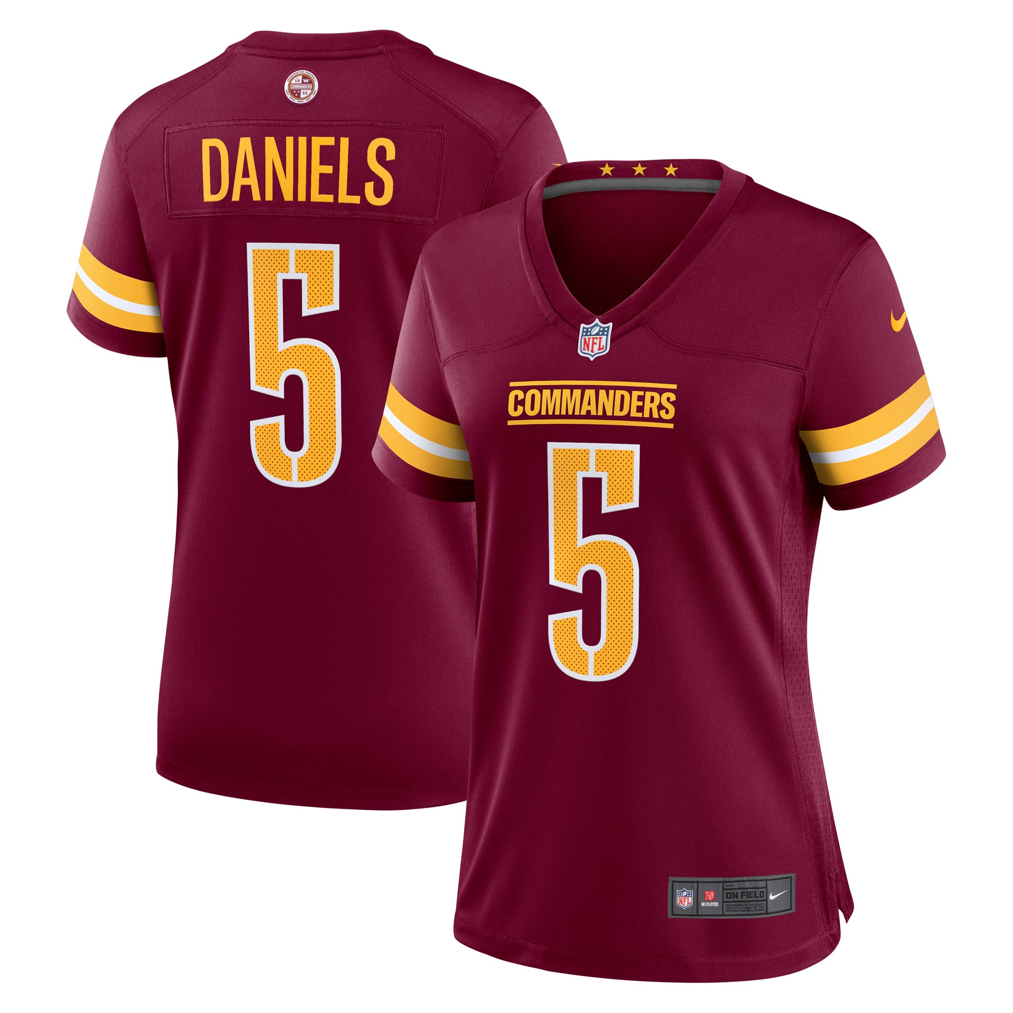 Women's Washington Commanders Jayden Daniels Burgundy Player Game Jersey