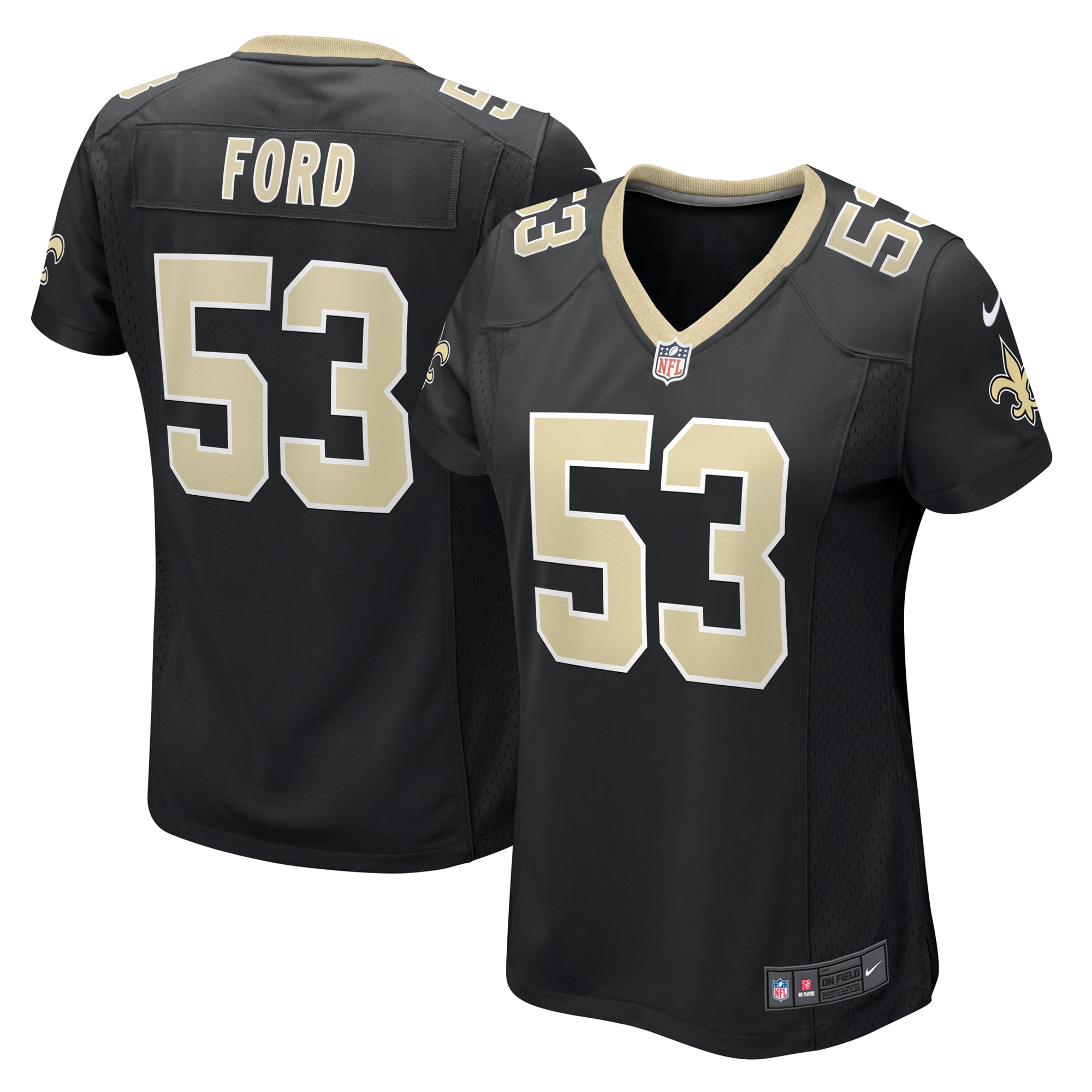 Women's New Orleans Saints Jaylan Ford Black Game Jersey