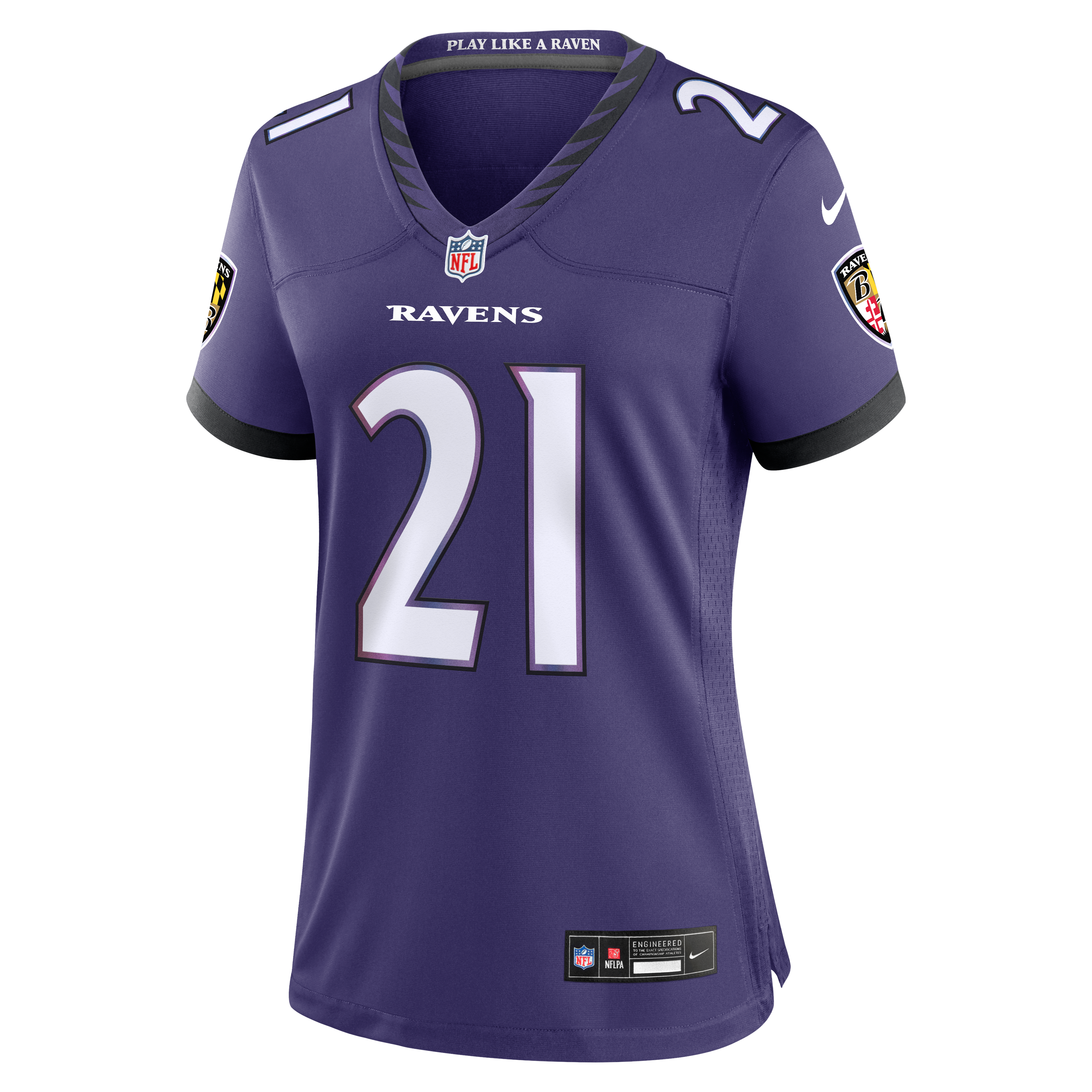 Women's Baltimore Ravens Jaylinn Hawkins Purple Team Game Jersey