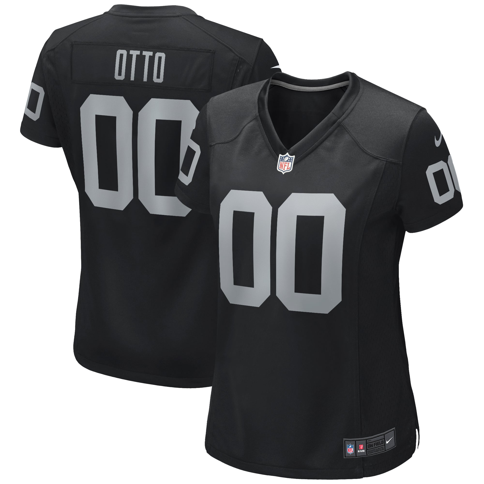 Women's Las Vegas Raiders Jim Otto Black Game Retired Player Jersey