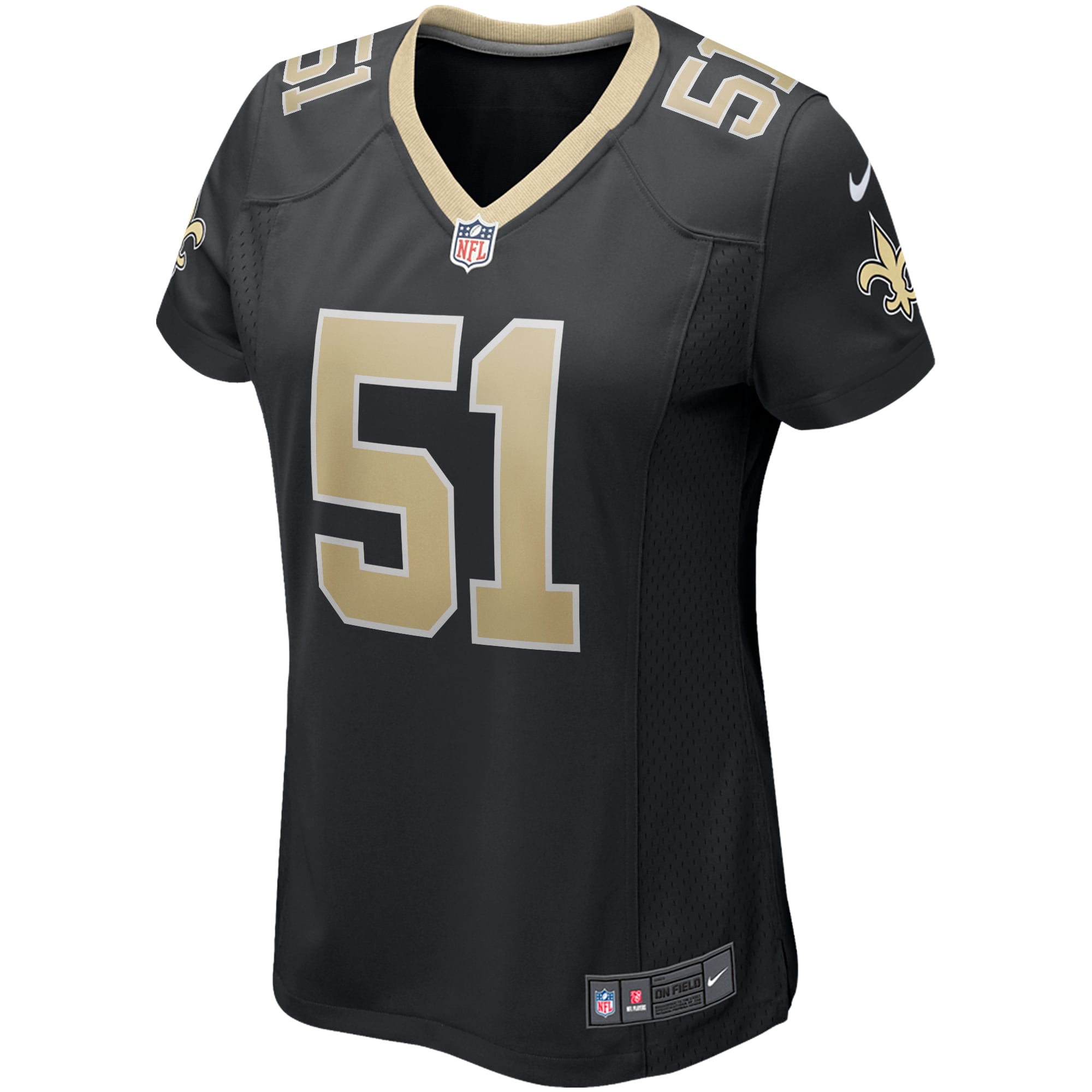 Women's New Orleans Saints Jonathan Vilma Black Game Retired Player Jersey
