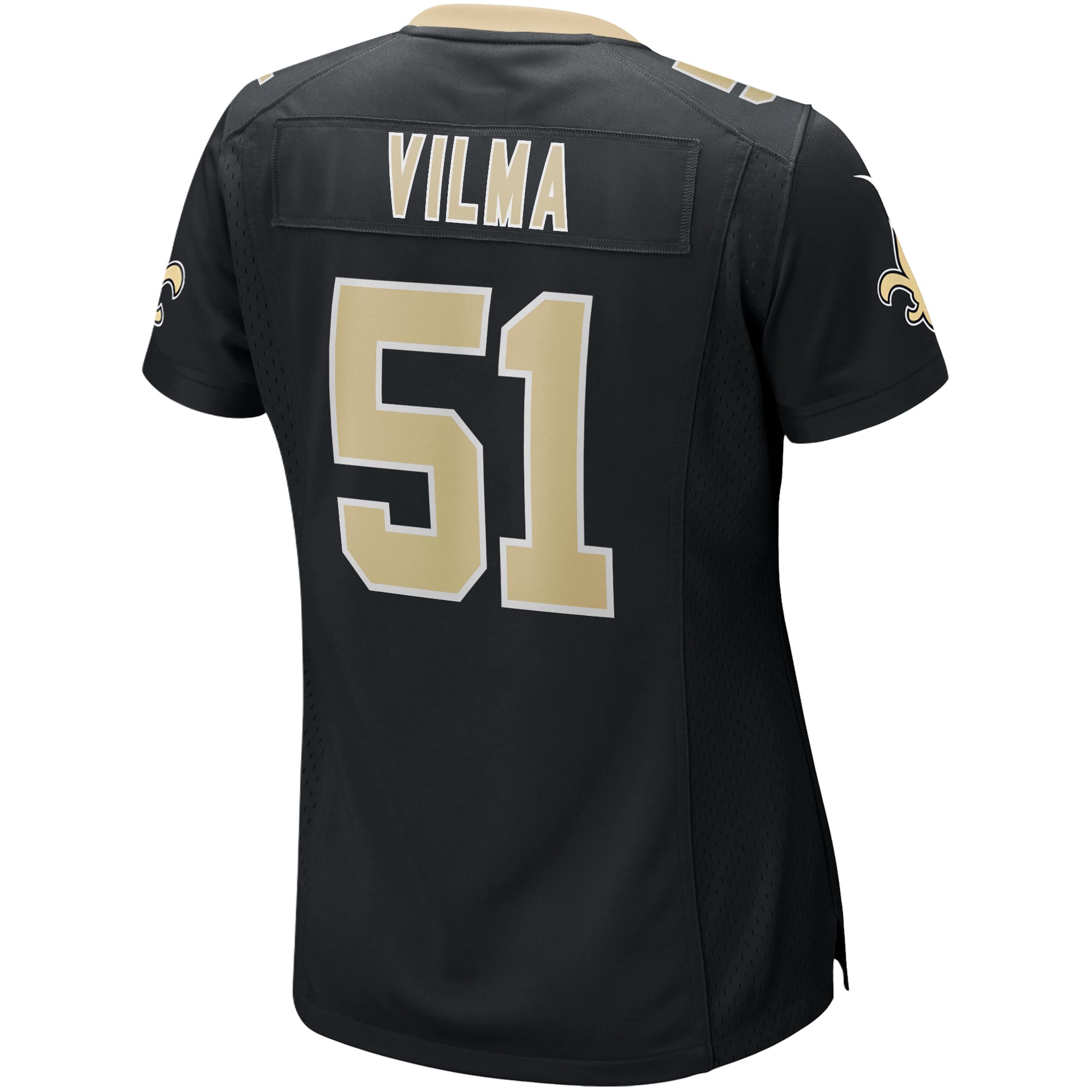 Women's New Orleans Saints Jonathan Vilma Black Game Retired Player Jersey