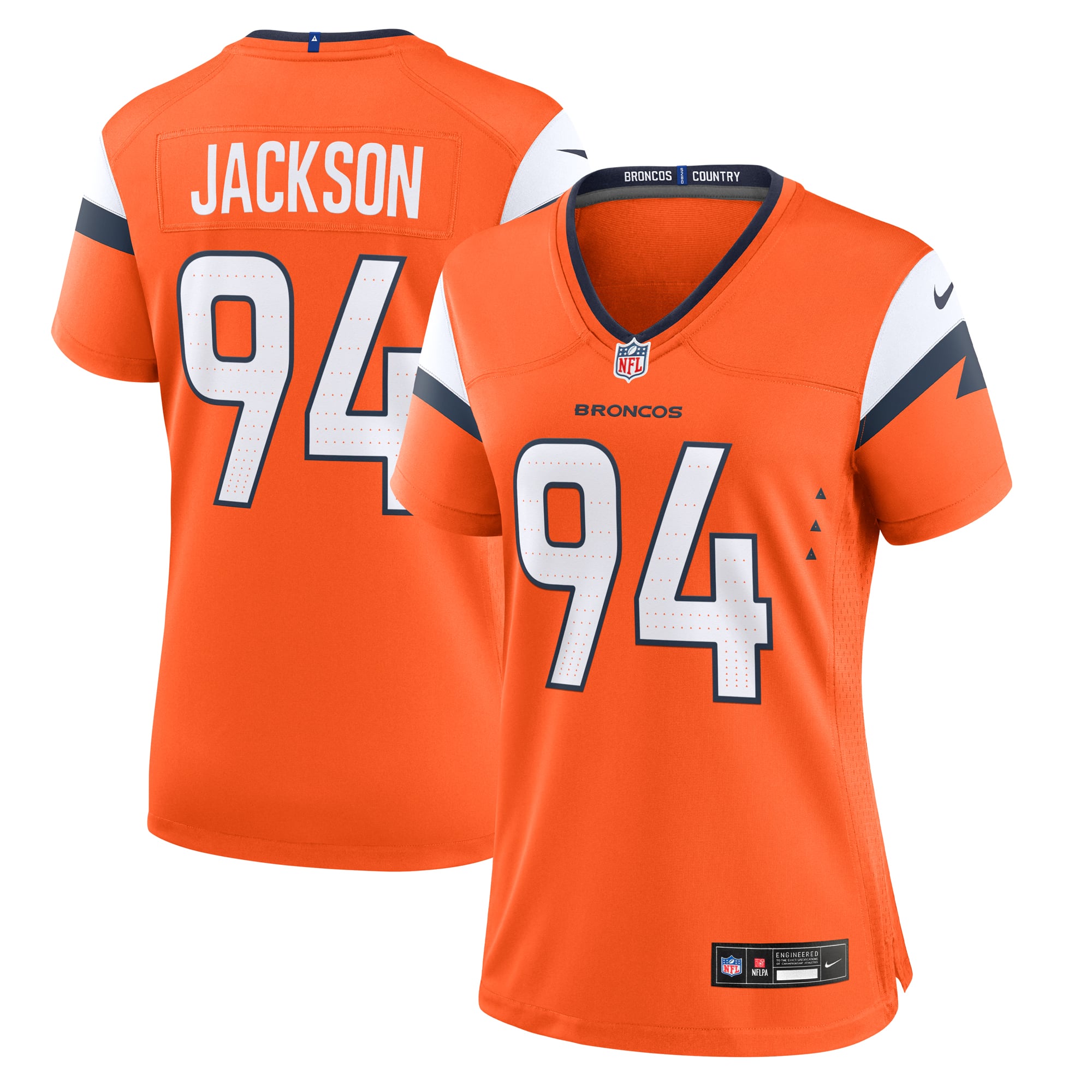 Women's Denver Broncos Jordan Jackson Orange Team Game Jersey