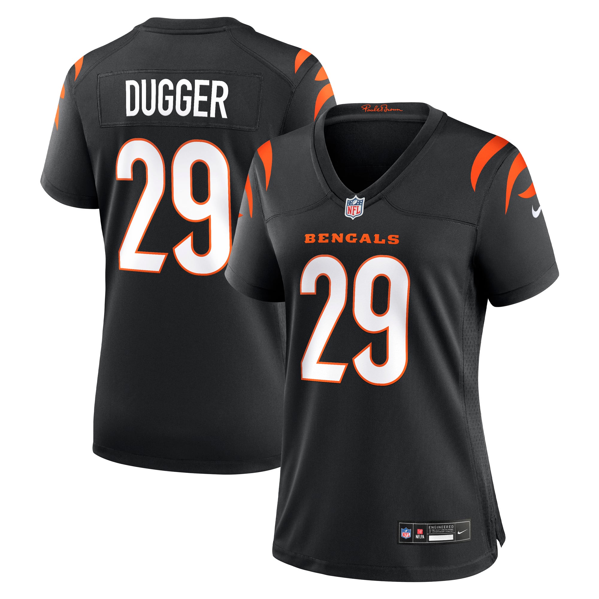 Women's Cincinnati Bengals Kyle Dugger Black Team Game Jersey