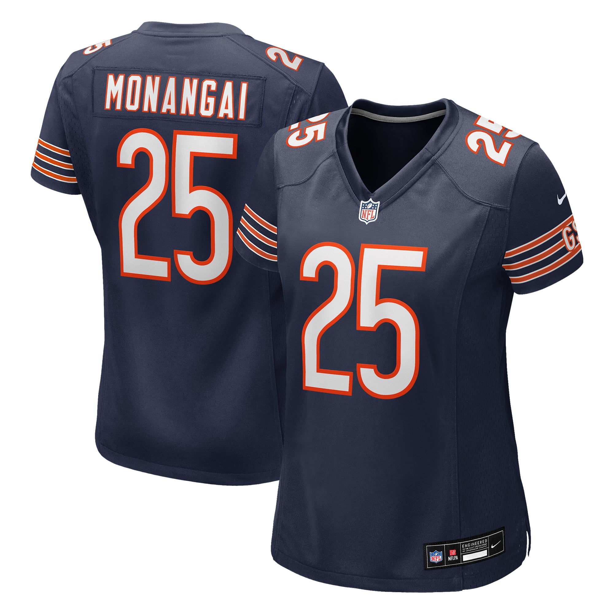 Women's Chicago Bears Kyle Monangai Navy Team Game Jersey