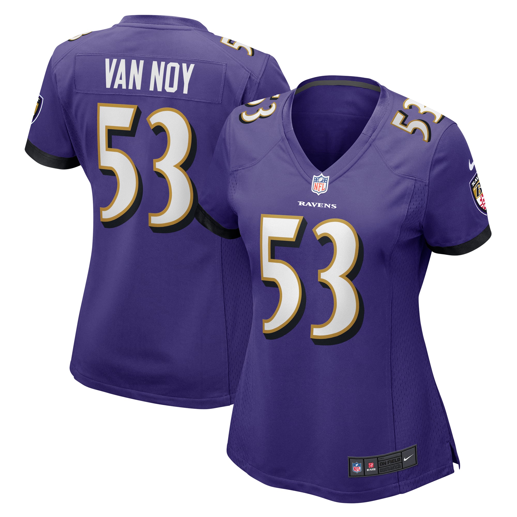 Women's Baltimore Ravens Kyle Van Noy Purple Game Jersey
