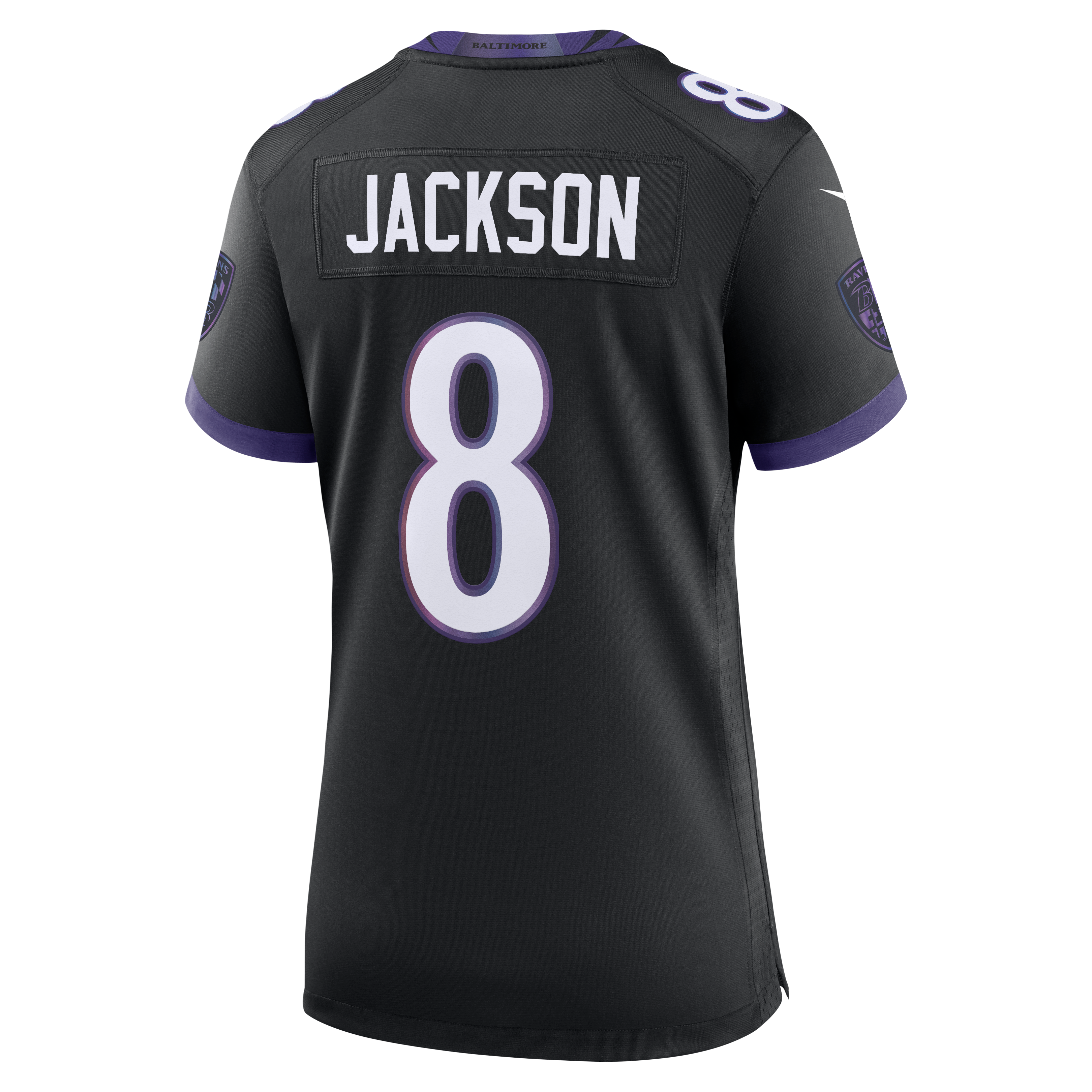 Women's Baltimore Ravens Lamar Jackson Black Alternate Game Jersey