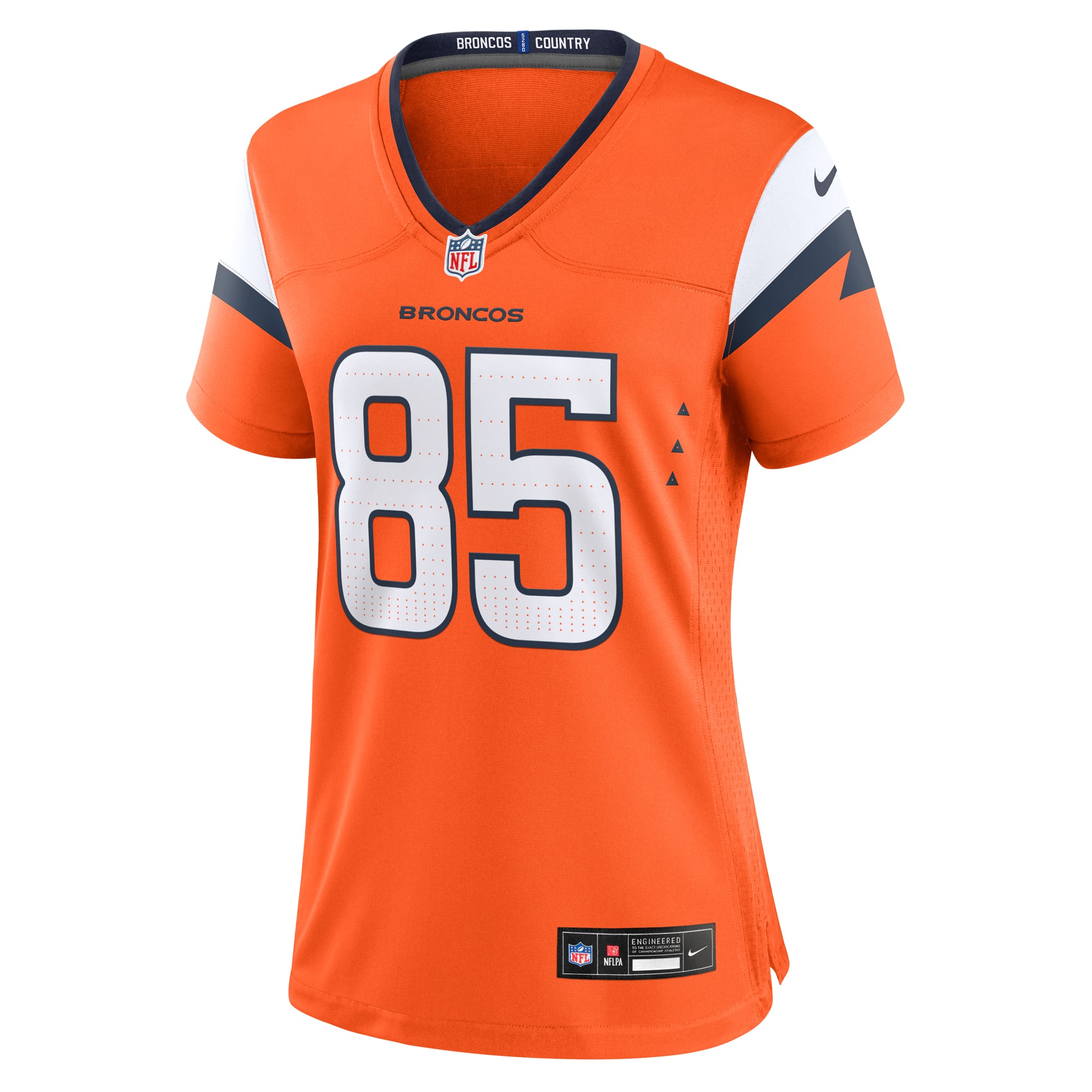 Women's Denver Broncos Lucas Krull Orange Team Game Jersey