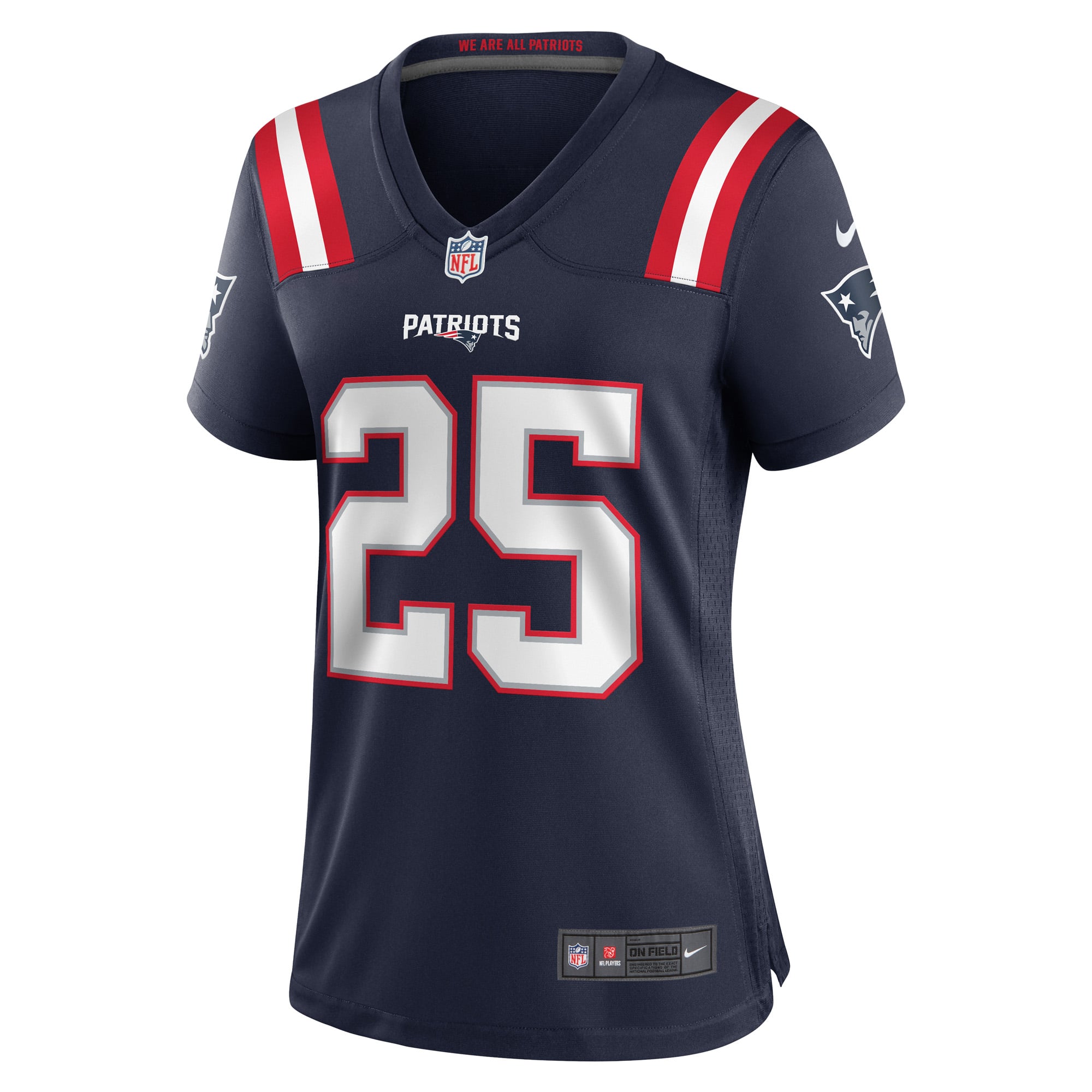 Women's New England Patriots Marcus Jones Navy Game Jersey