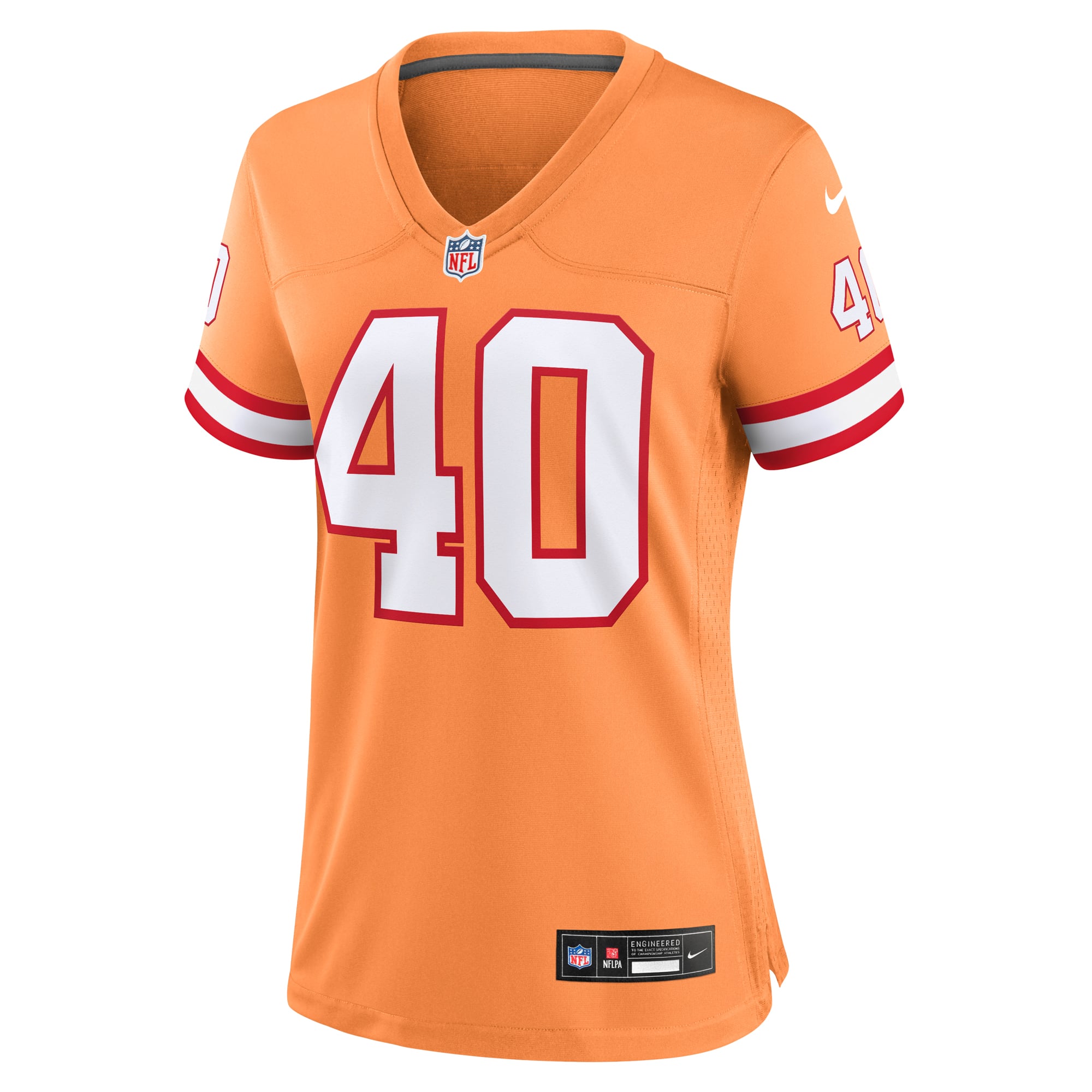 Women's Tampa Bay Buccaneers Mike Alstott Orange Throwback Game Jersey