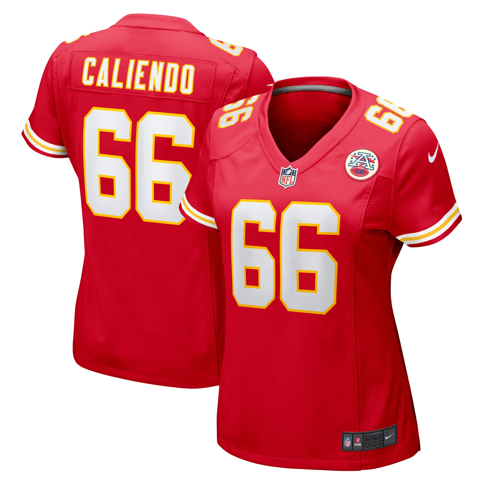 Women's Kansas City Chiefs Mike Caliendo Red Game Player Jersey
