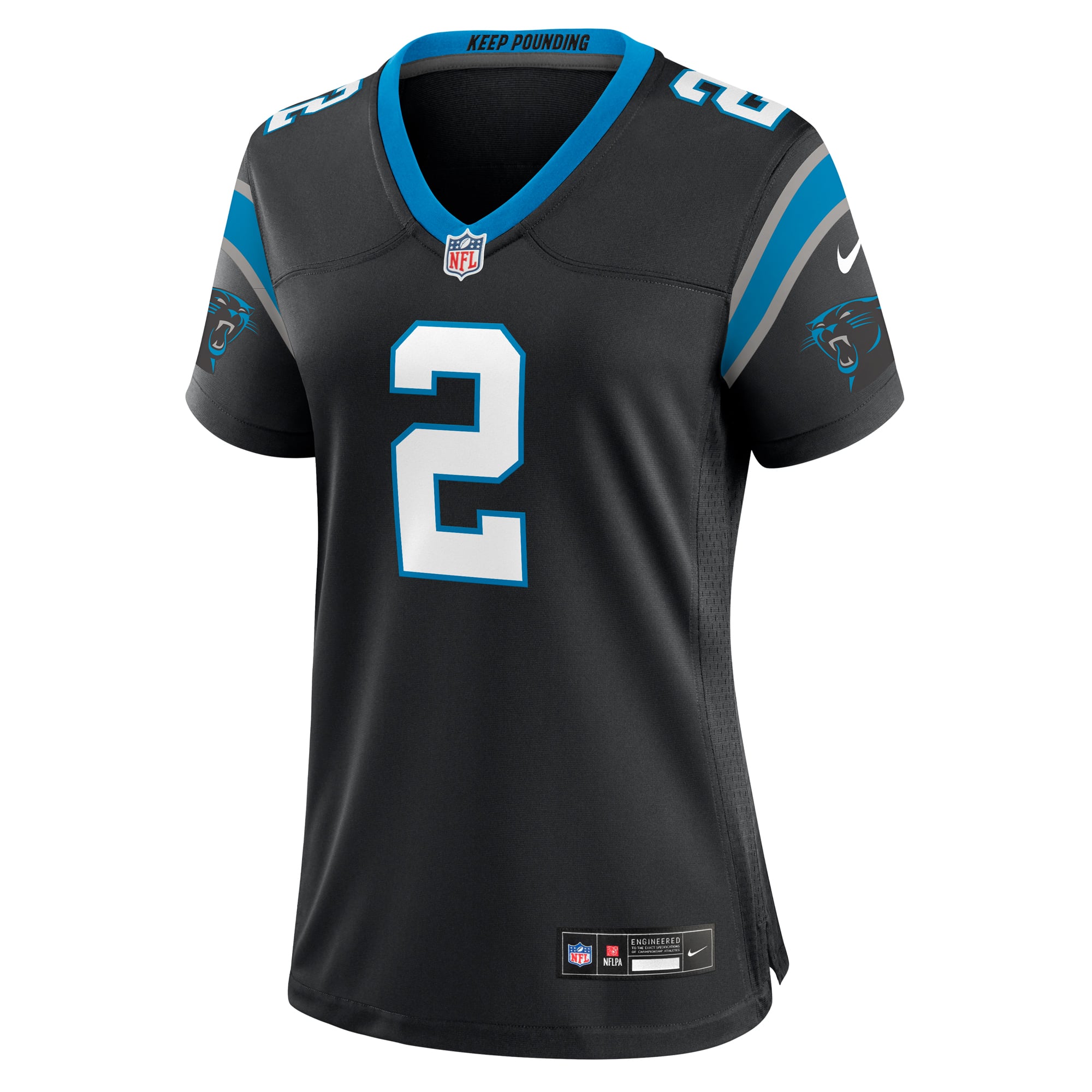 Women's Carolina Panthers Mike Jackson Black Game Jersey