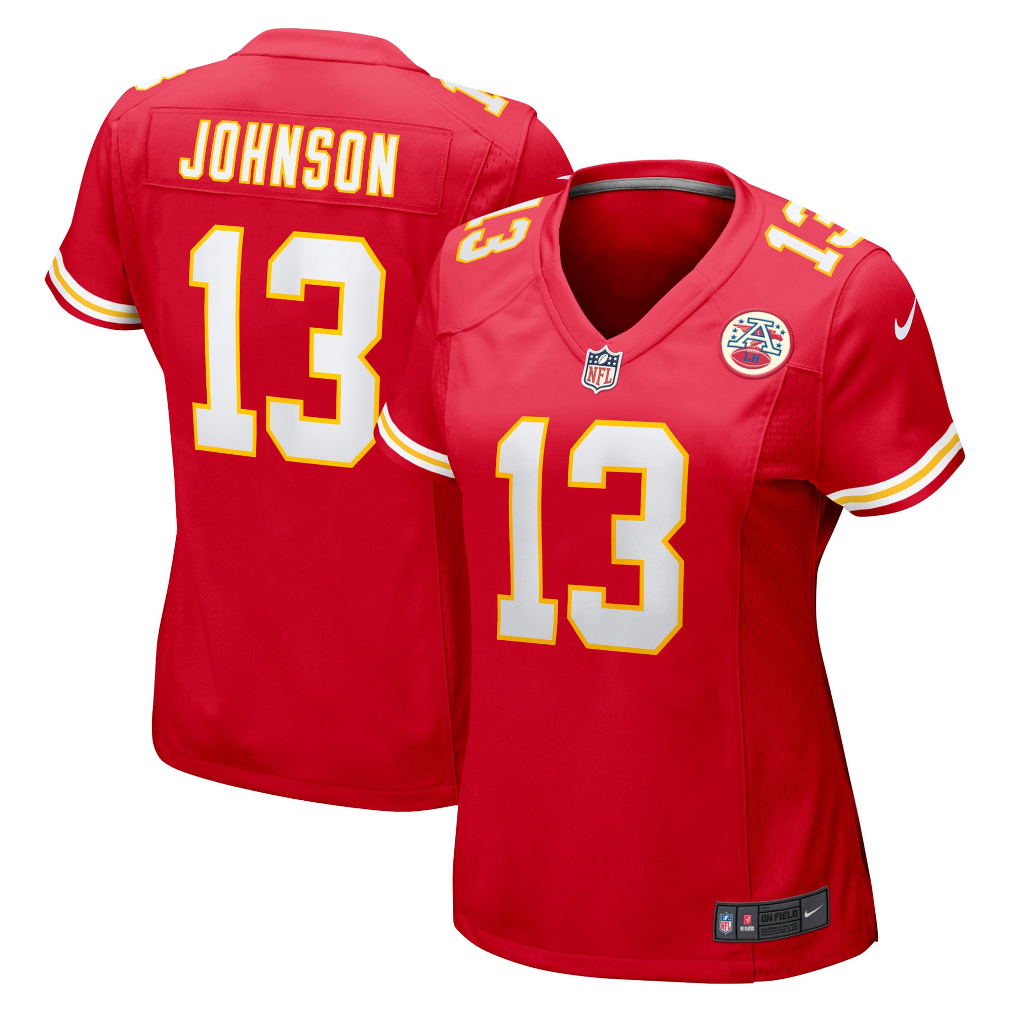 Women's Kansas City Chiefs Nazeeh Johnson Red Game Player Jersey