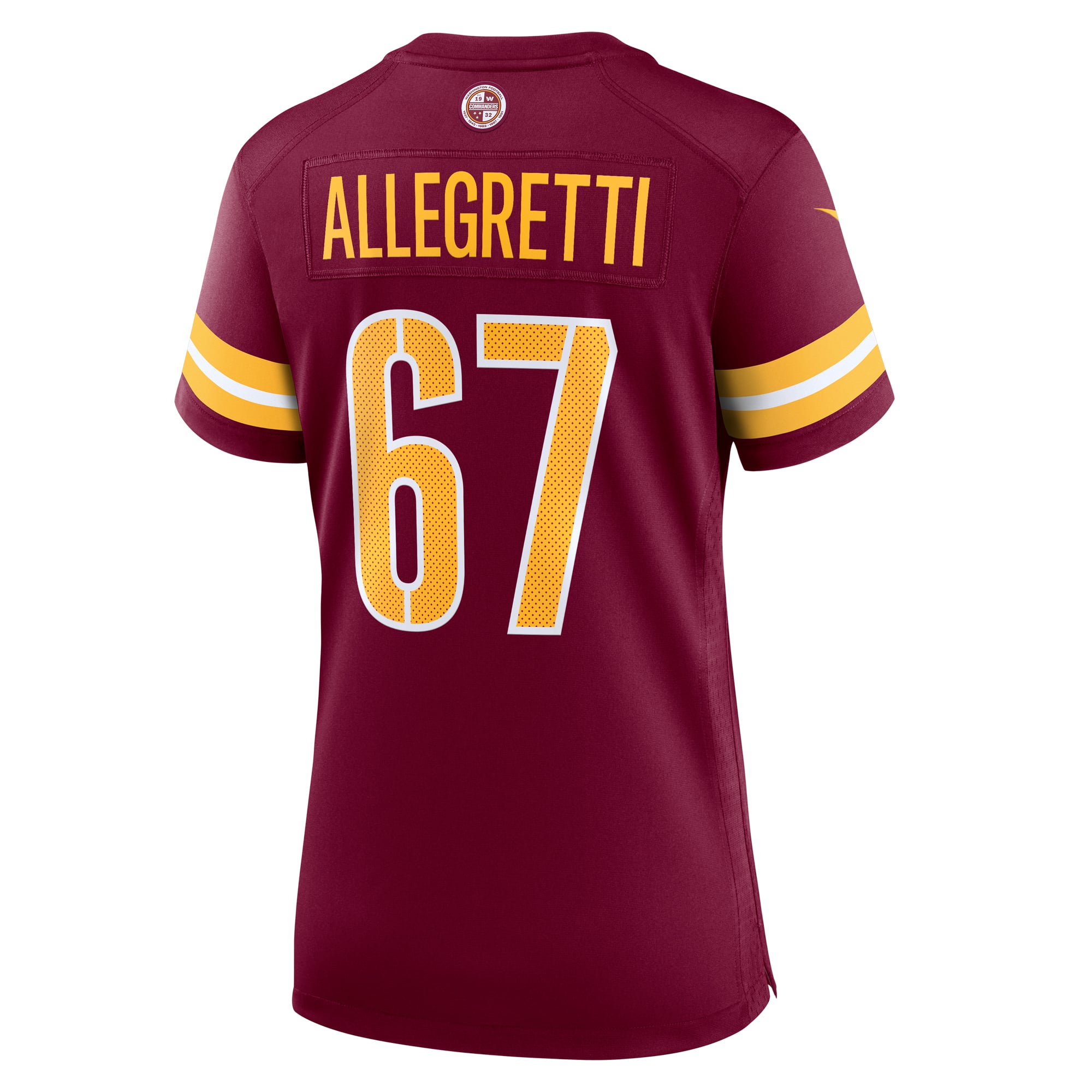Women's Washington Commanders Nick Allegretti Burgundy Game Jersey