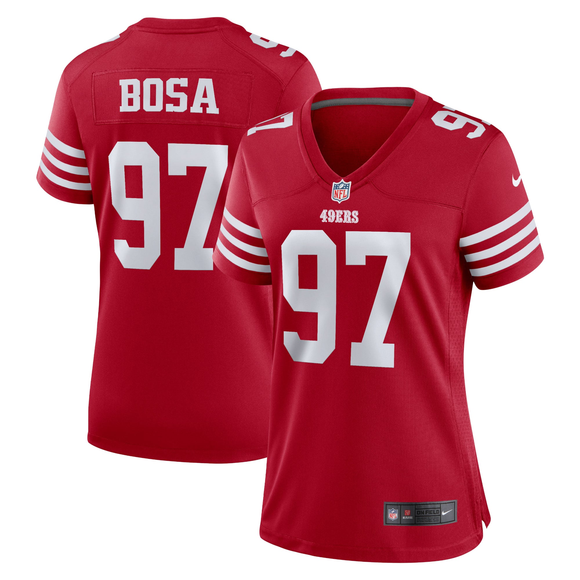 Women's San Francisco 49ers Nick Bosa Scarlet Team Game Player Jersey