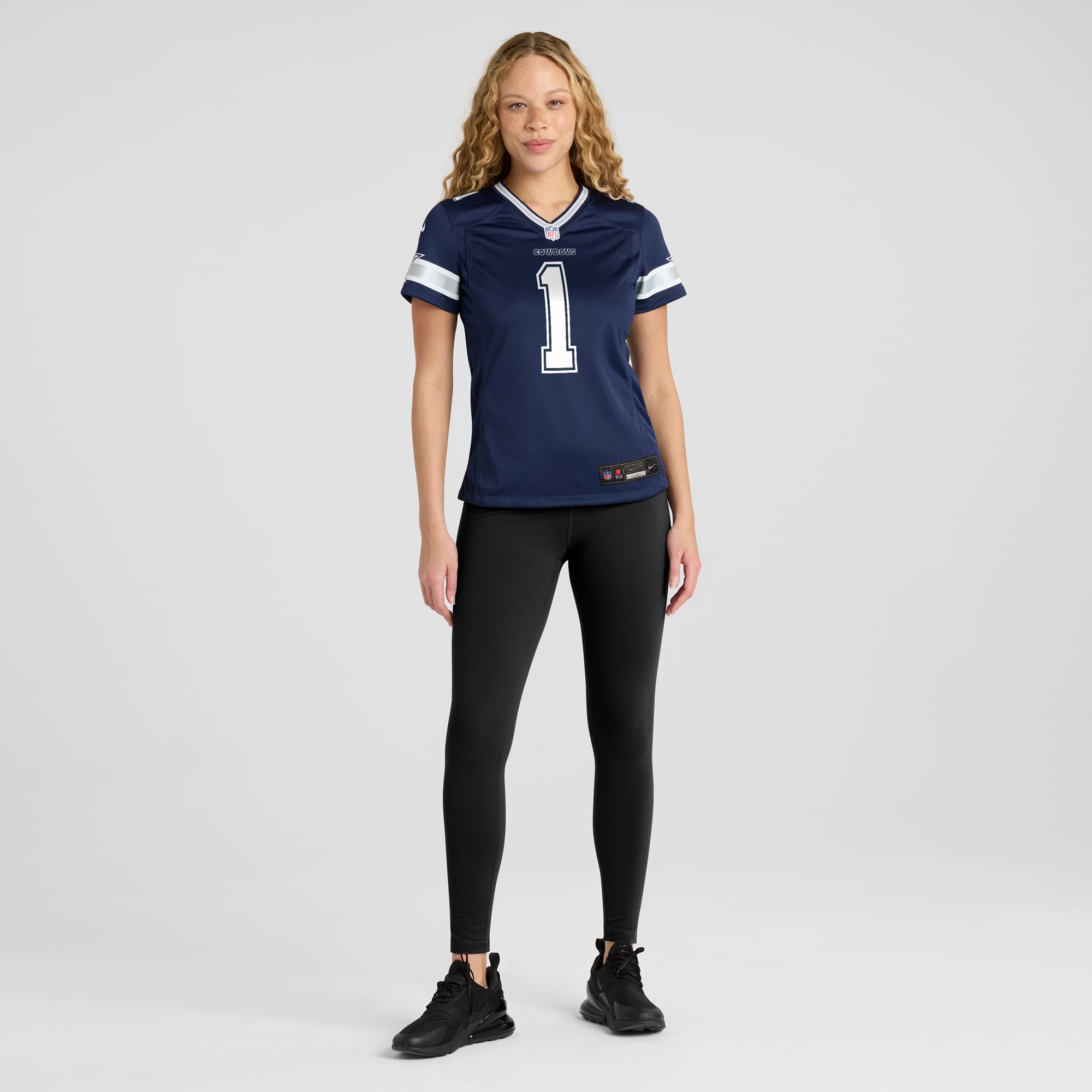 Women's Dallas Cowboys Number 1 Bride Navy Game Jersey