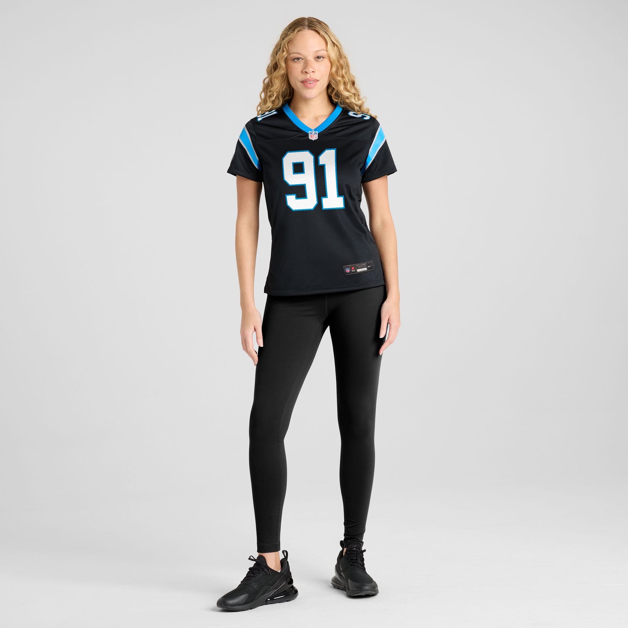 Women's Carolina Panthers Patrick Jones II Black Team Game Jersey