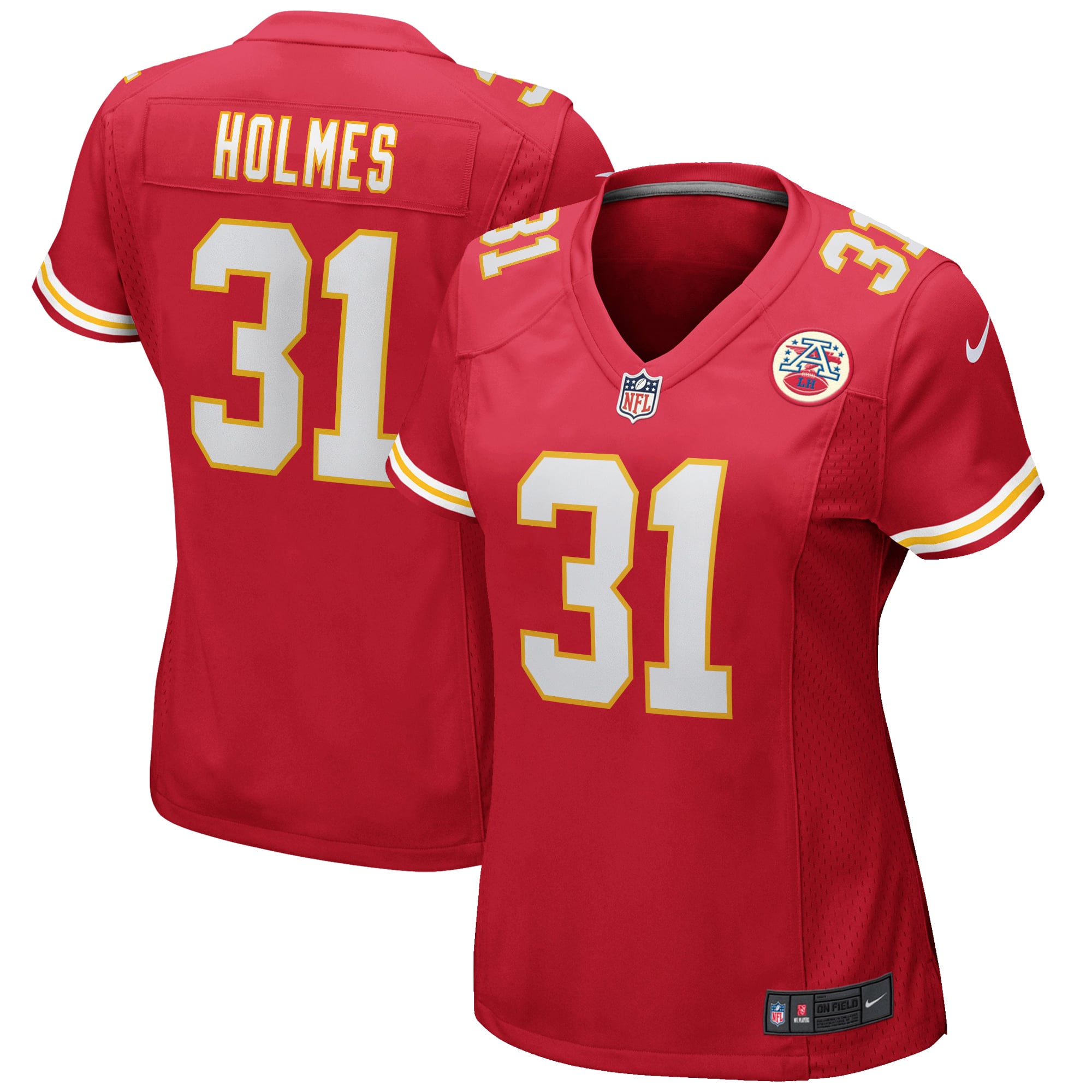 Women's Kansas City Chiefs Priest Holmes Red Game Retired Player Jersey