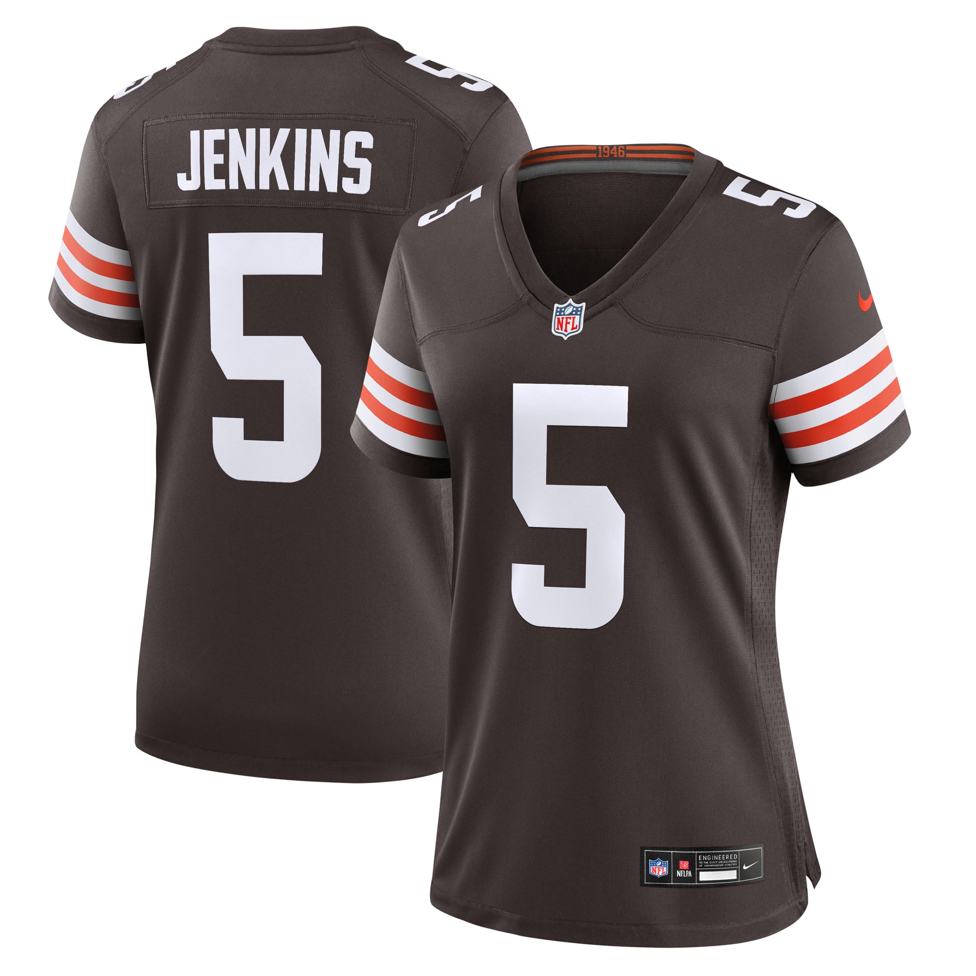 Women's Cleveland Browns Rayshawn Jenkins Brown Team Game Jersey