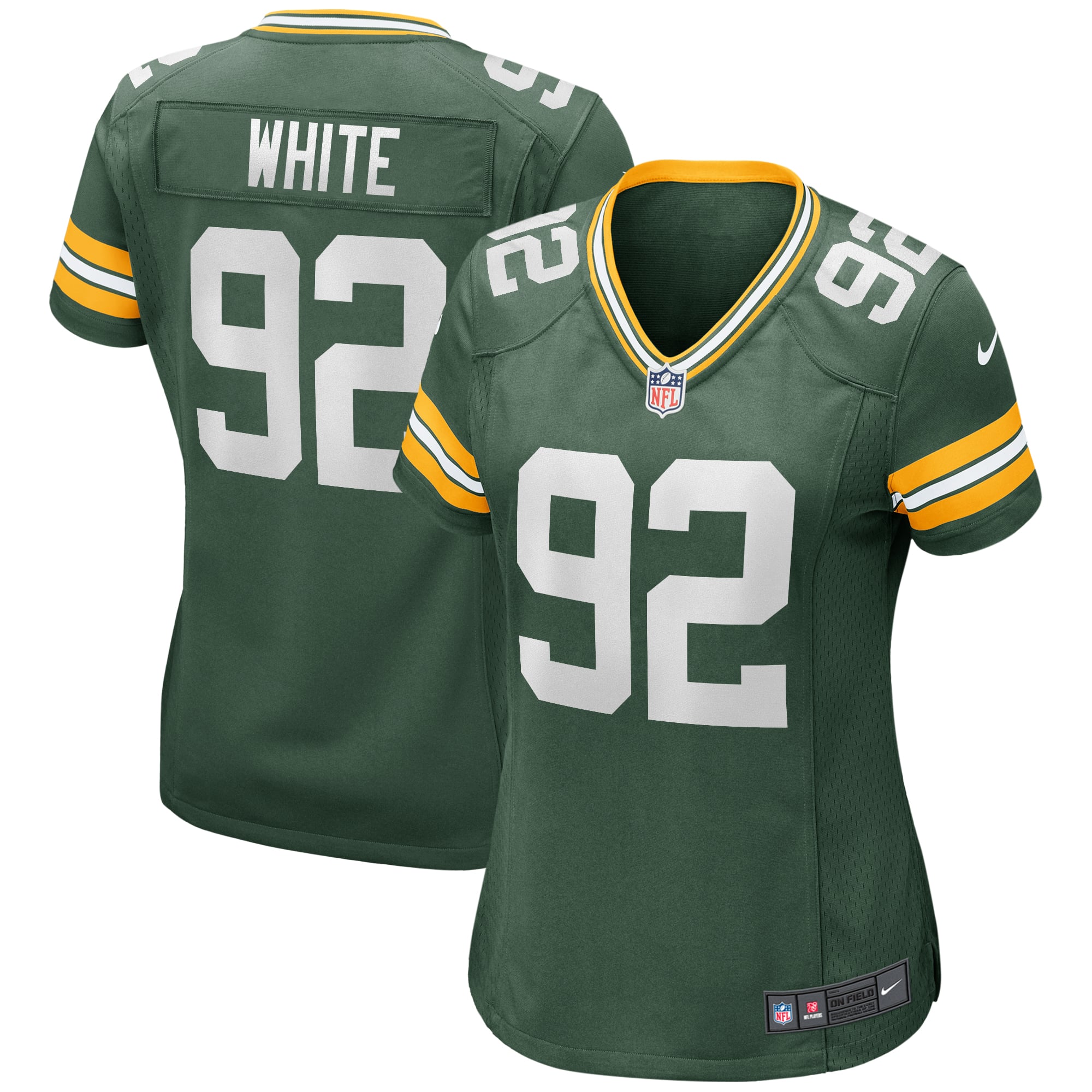 Women's Green Bay Packers Reggie White Green Game Retired Player Jersey
