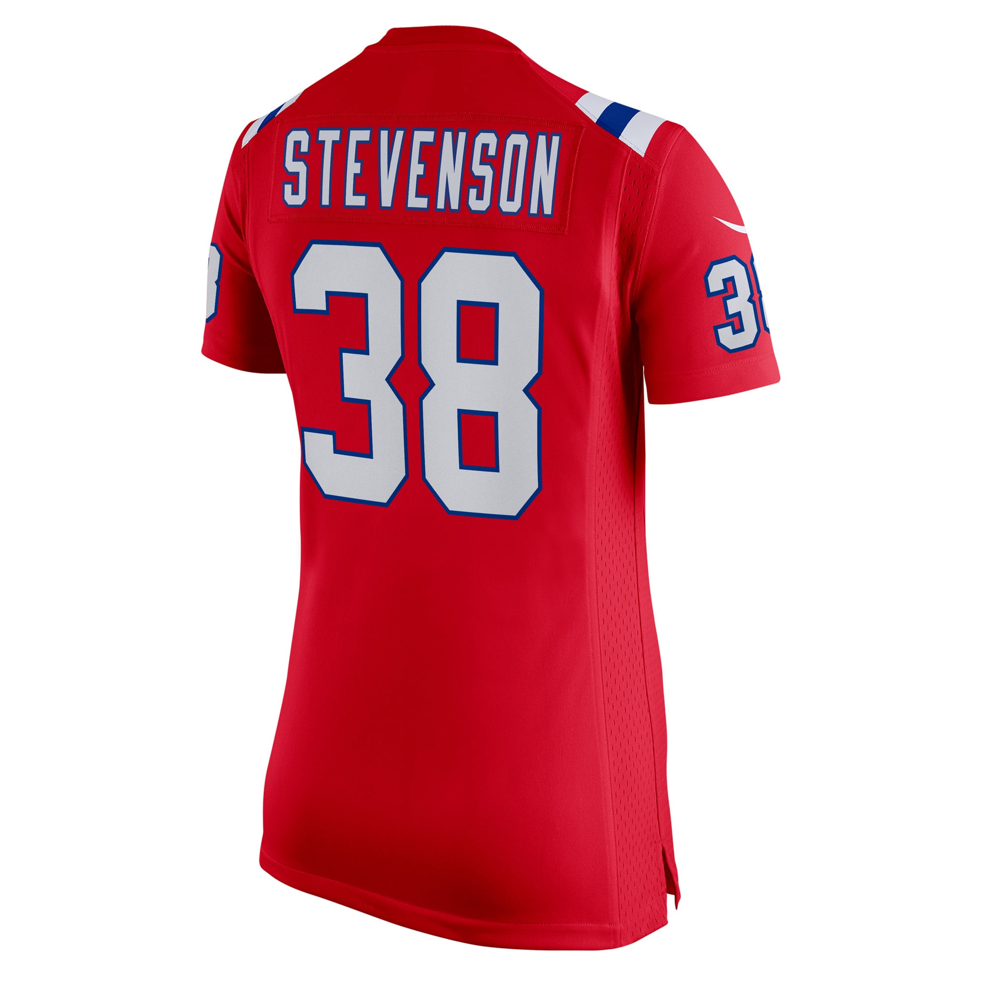 Women's New England Patriots Rhamondre Stevenson Red Team Game Jersey