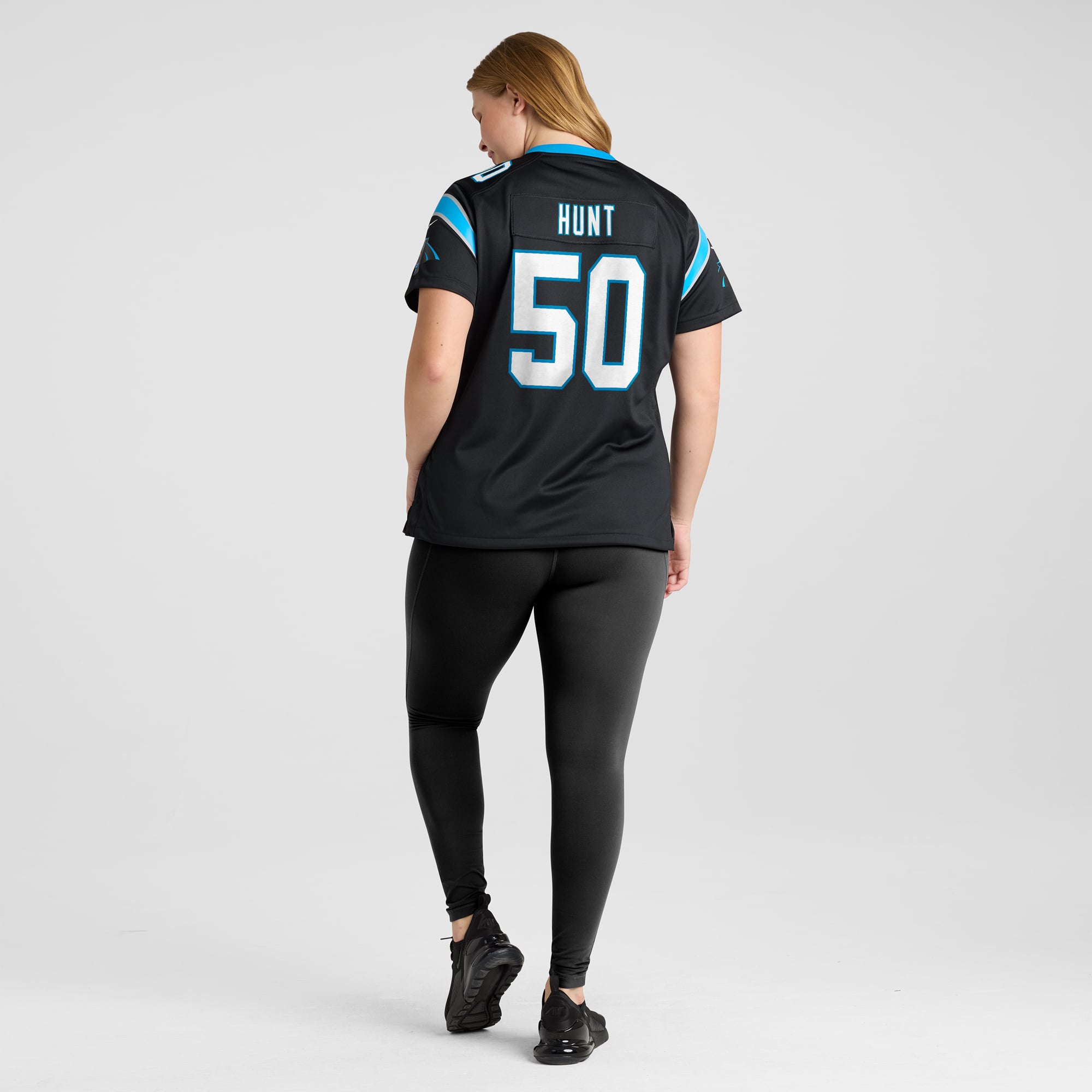 Women's Carolina Panthers Robert Hunt Black Game Jersey